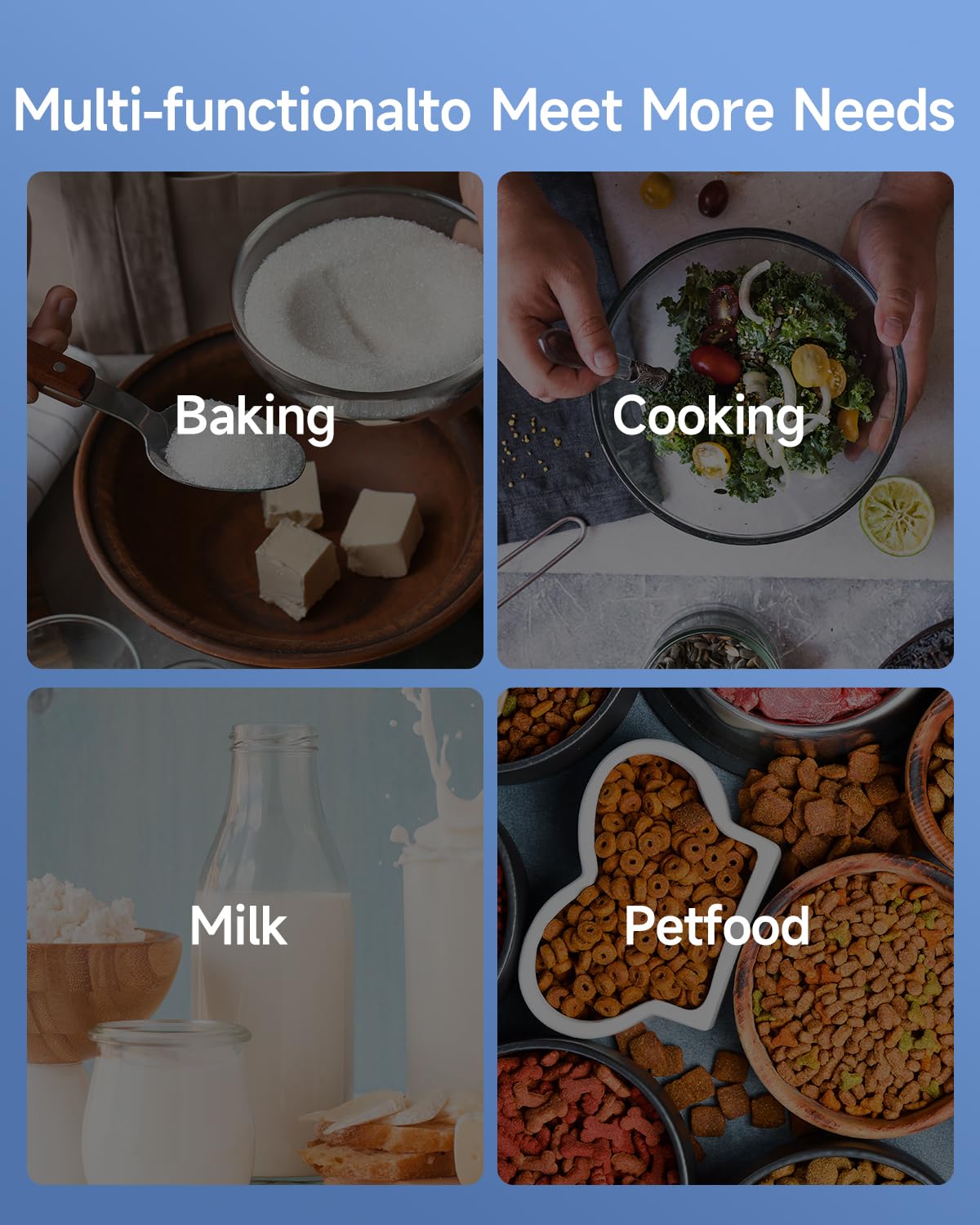 Large 5kg/11lb Kitchen Scale with 0.1g/0.01oz High Precision, USB Rechargeable Food Scale, Stainless Steel Pan, with Tare Function,for Baking Cooking Coffee Package Postage