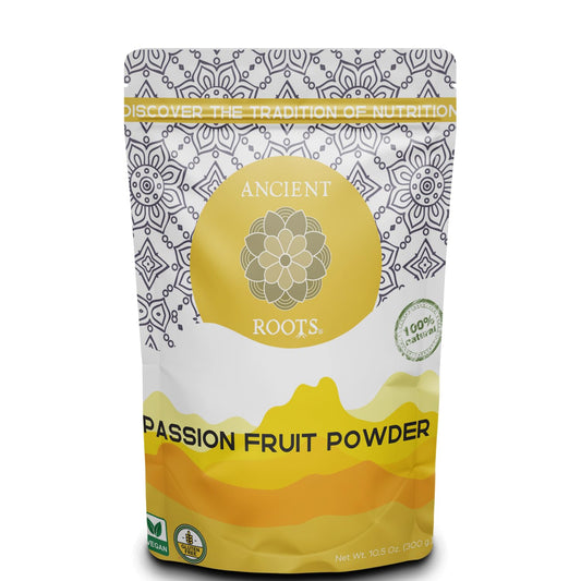 Ancient Roots Passion Fruit Powder- All-Natural Food Coloring, Filled with Antioxidants, Vitamin C, and Fiber, 75 Servings (10.5 ounces)