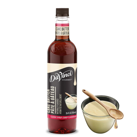 DaVinci Gourmet Classic Cake Batter Syrup, 25.4 Fluid Ounces (Pack of 1)