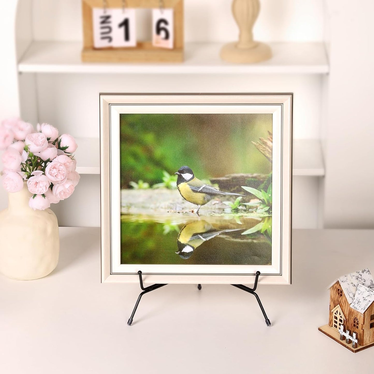 2-Pack Upgraded Anti-Slip Plate Stands for Display, 10 Inch Decorative Iron Plate Holders, Easel, Frame, Book, Card, Plaque, Picture Display Stands