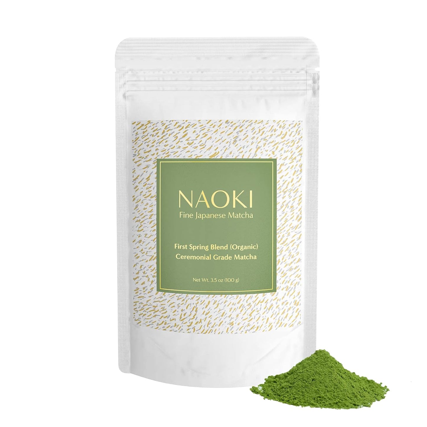 Naoki Matcha Organic Ceremonial First Spring Blend – Authentic Japanese First Harvest Ceremonial Grade Matcha Green Tea Powder from Kagoshima, Japan (100g / 3.5oz)