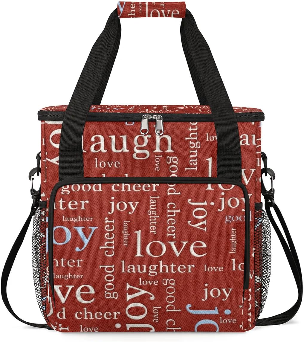 red love romance Coffee Maker Carring Bag Travel Carrying Storage Tote Bag Compatible with Keurig K-Mini or K-Mini Plus Portable Single Serve Coffee Brewer Case with Pockets for K-cup Pods