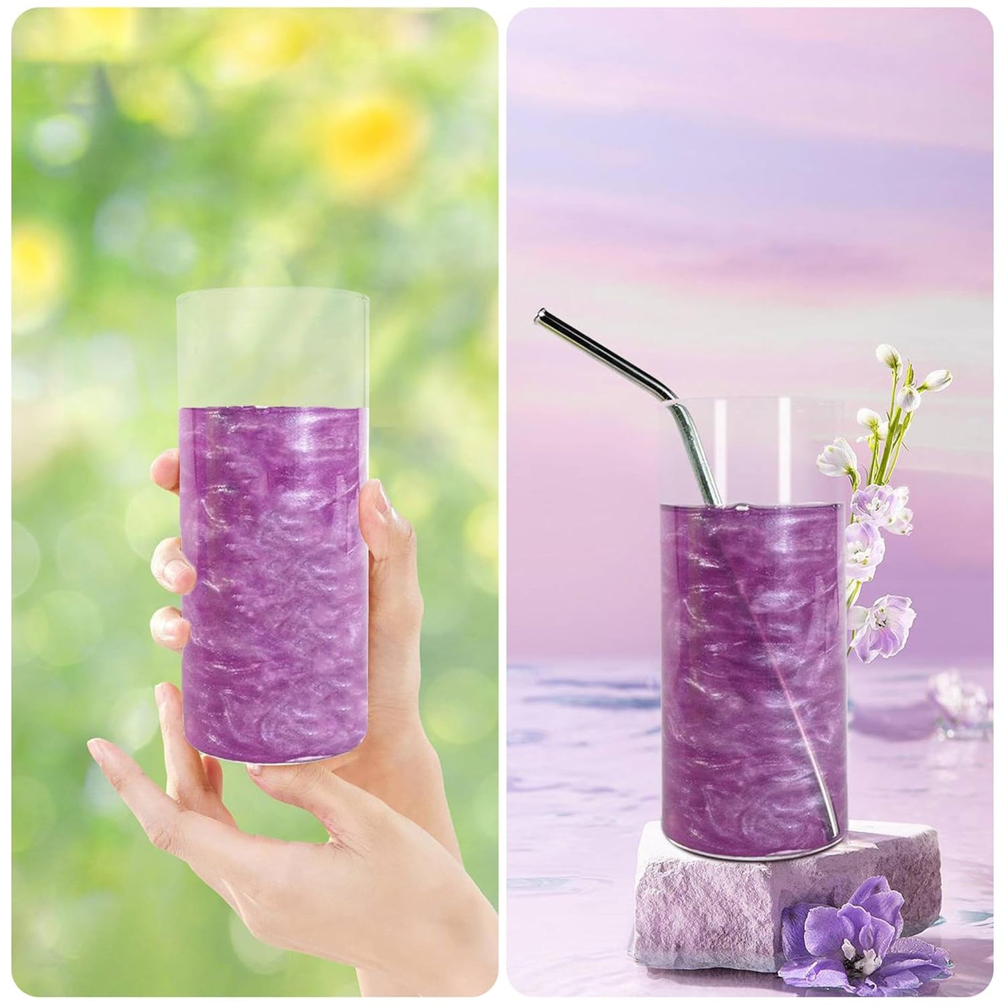 BeePoint Violet Edible Luster Dust 15g - Food Grade, Vibrant Color Shimmer Powdered Dust for Drinks, Cocktails, Cake Decorating, Baking, Chocolates, Candy, Sweets, & Cookies - Vegan & Gluten Free