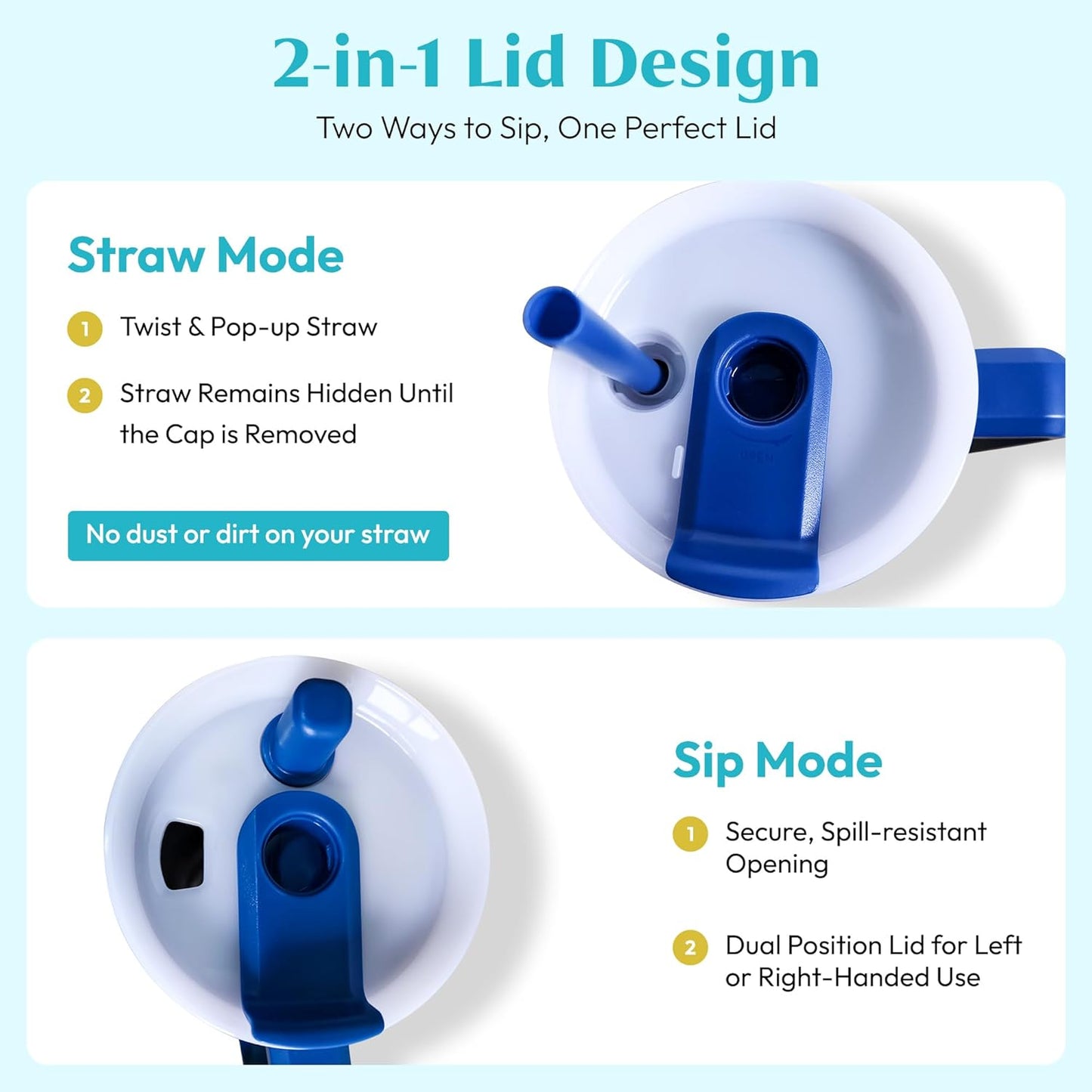 40 oz Tumbler with Handle and Straw | Leak Proof Insulated Stainless Steel Water Bottle Travel Mug Fits in Cup Holder | Keeps Cold Hot | Gifts for Women Men Him Her (Pastel Green, 40 oz)