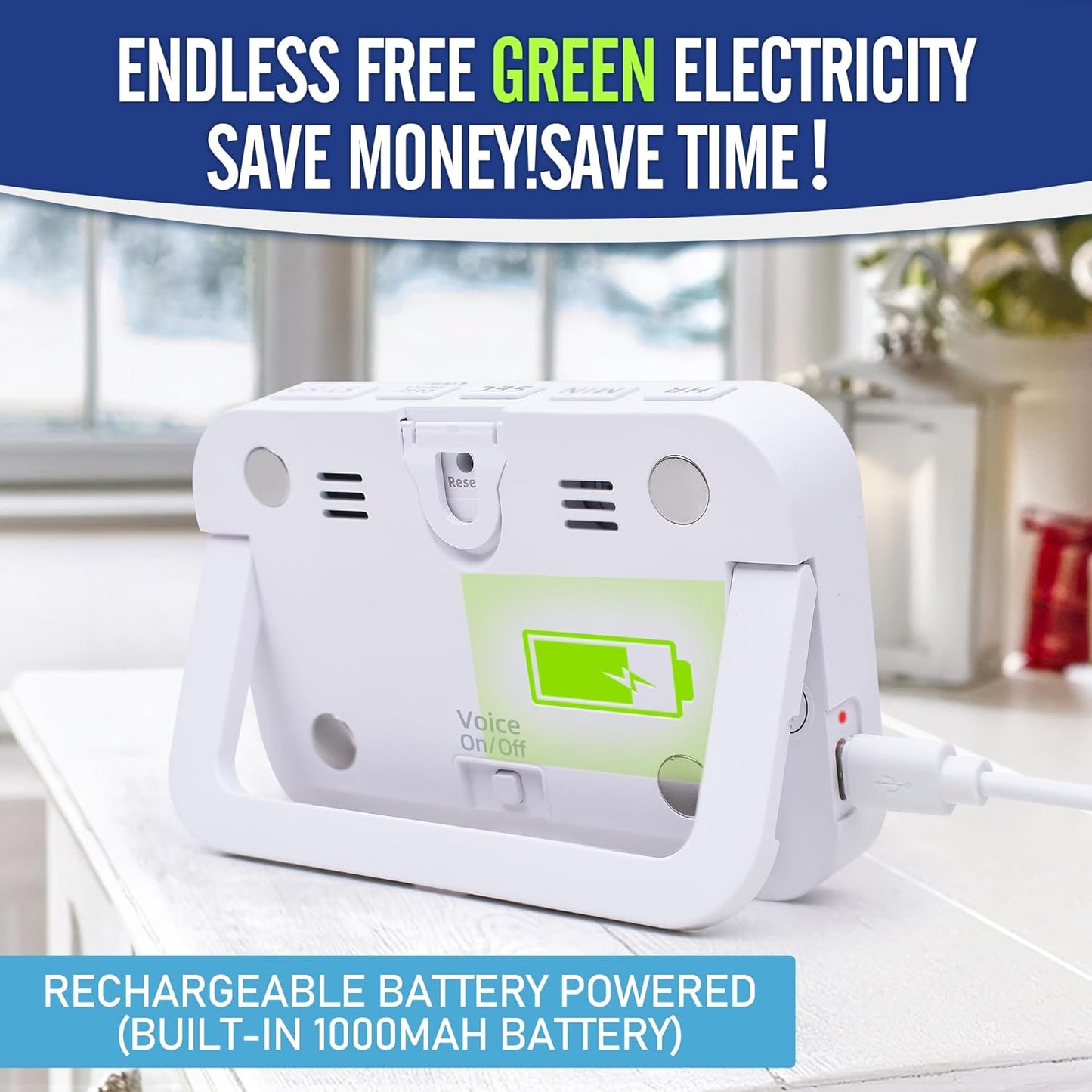 Kitchen Timer （1.5" Number） 10 RGB Color Changing Digital Magnetic Timer, Countdown/Up, Rechargeabilit, 3 Brightness Display, 3 Volume Levels and Vibration Mode, for Classroom, Study, Fitness