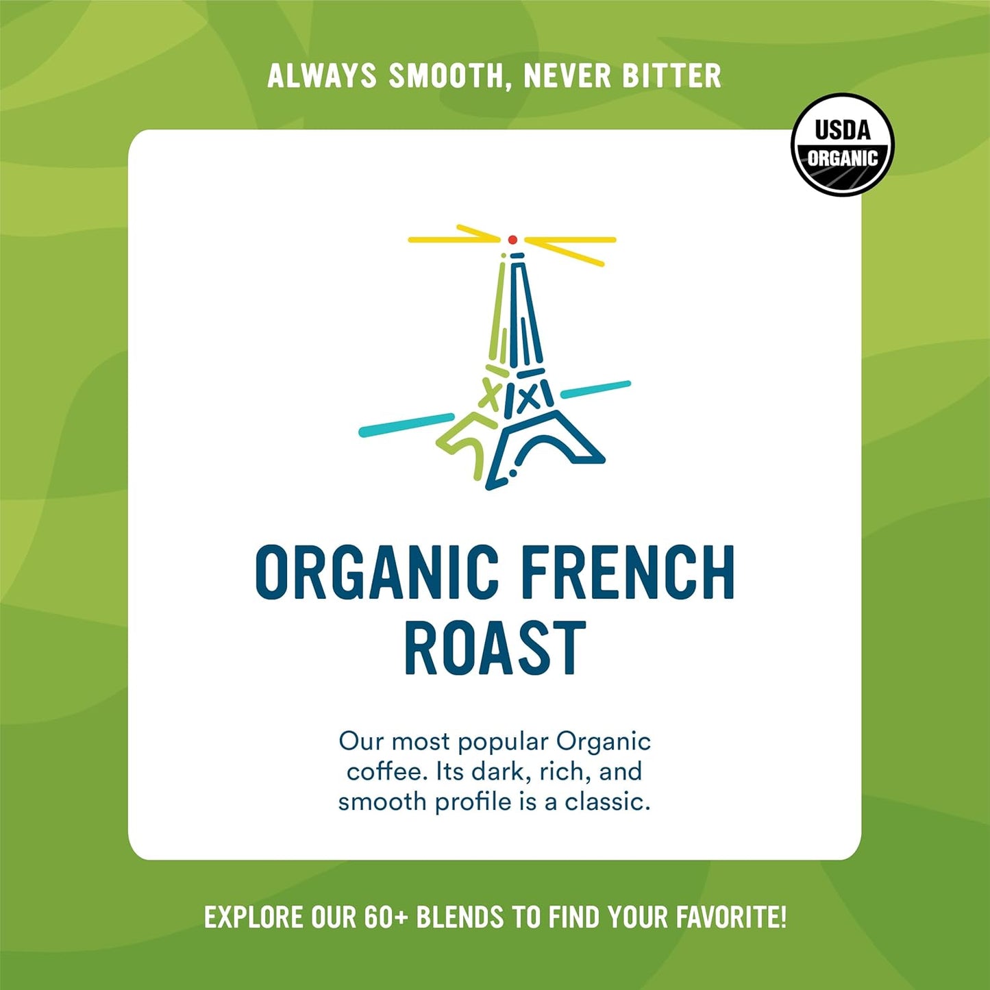 Cameron's Coffee Roasted Whole Bean Coffee, Organic French Roast, 28 Ounce