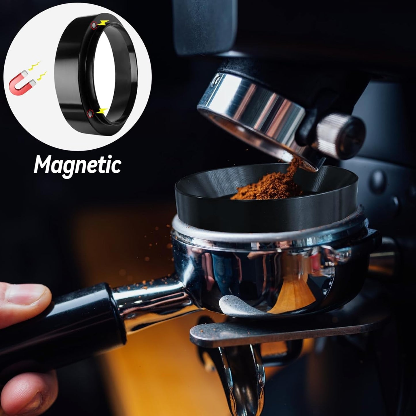 51mm Espresso Tamper, Coffee Tamper Set, 51mm tamper with Wdt Tool, Espresso Tamper Mat, Espresso Dosing Funnel, 51mm Espresso Puck Screen, Espresso Accessories for Espresso Coffee Machine