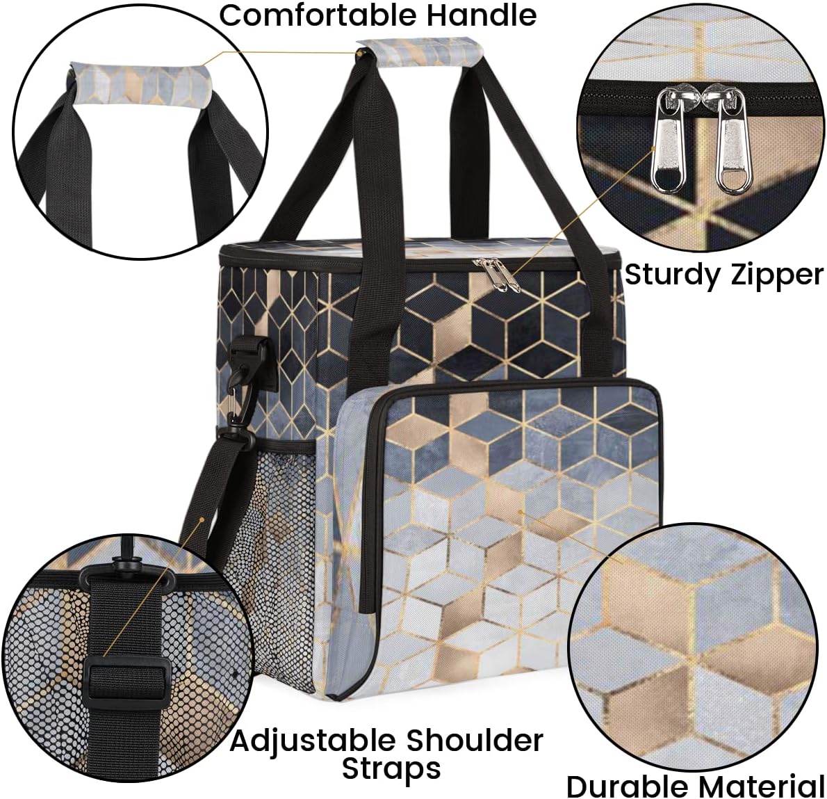 cfpolar Coffee Maker Storage Bag, Waterproof Travel Carrying Storage Tote Bag Organizer Case, Compatible with K-Mini or K-Mini Plus, And Suitable for Other Accessories， With Pockets for K-Cup Pods