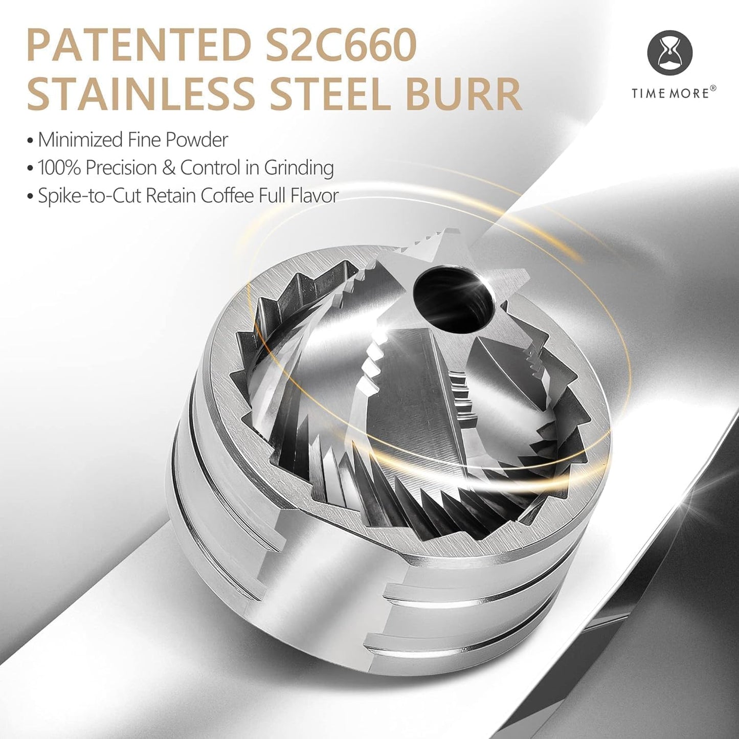 TIMEMORE Chestnut C3S Manual Coffee Grinder, Adjustable Conical Burr Grinder with Stainless Steel S2C Burr - Compatible with Espresso, Pour Over & French Press, Black