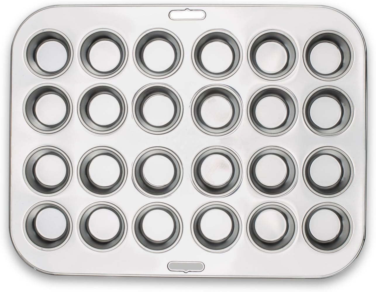 Fox Run Mini Muffin and Cupcake Pan, 24 Mini Cups, Stainless Steel Baking Pan, 10.5 x 13.75 x 1.5 inches,