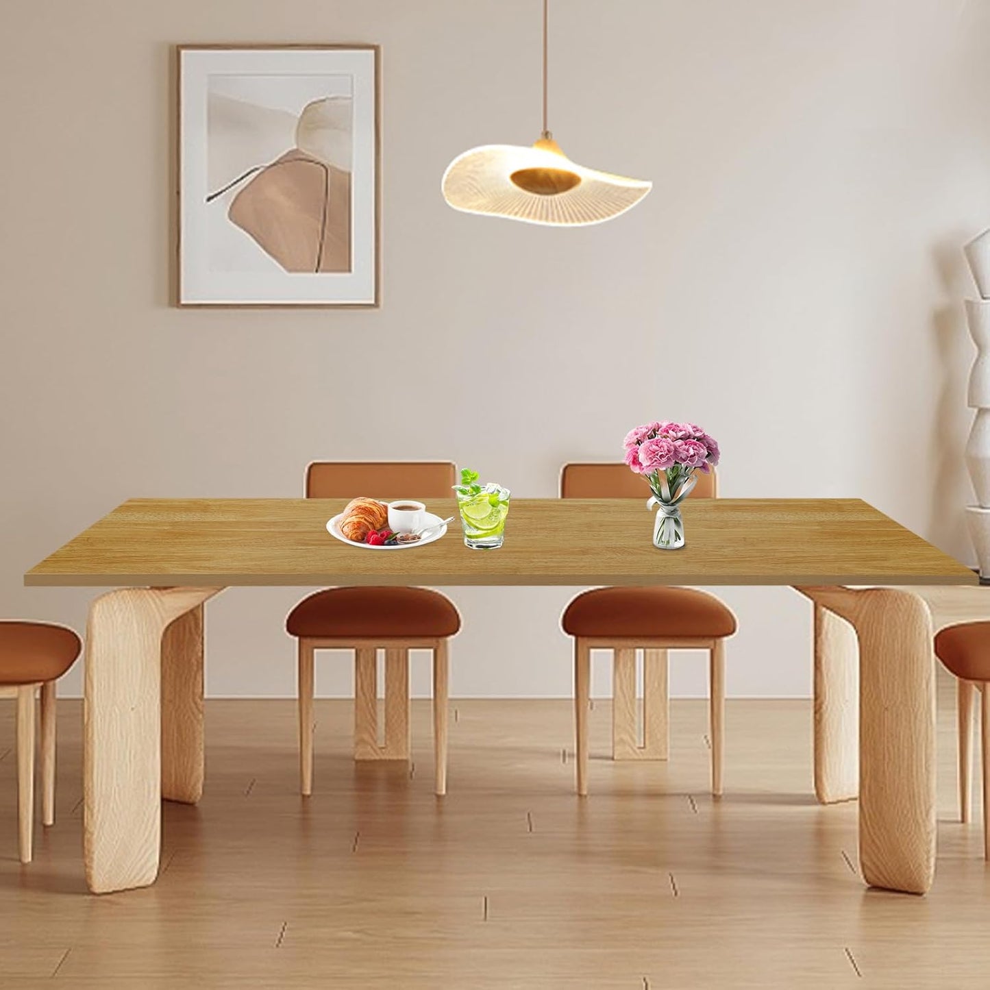 Butcher Block Countertop | 71x24in Wood Board Countertop | DIY Washer Dryer/Island/Kitchen Counter-top | countertop Cutting Board | 1102lbs Load Capacity | Wood Color | NO Base Legs, 1.38in Thick