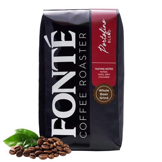 Fonte Coffee Roaster - Whole Bean Coffee - Medium-Dark Fresh Roast - Roasted in Seattle - Single Origin - Herbal, Nutty, Dark Chocolate - 12 oz - Portofino