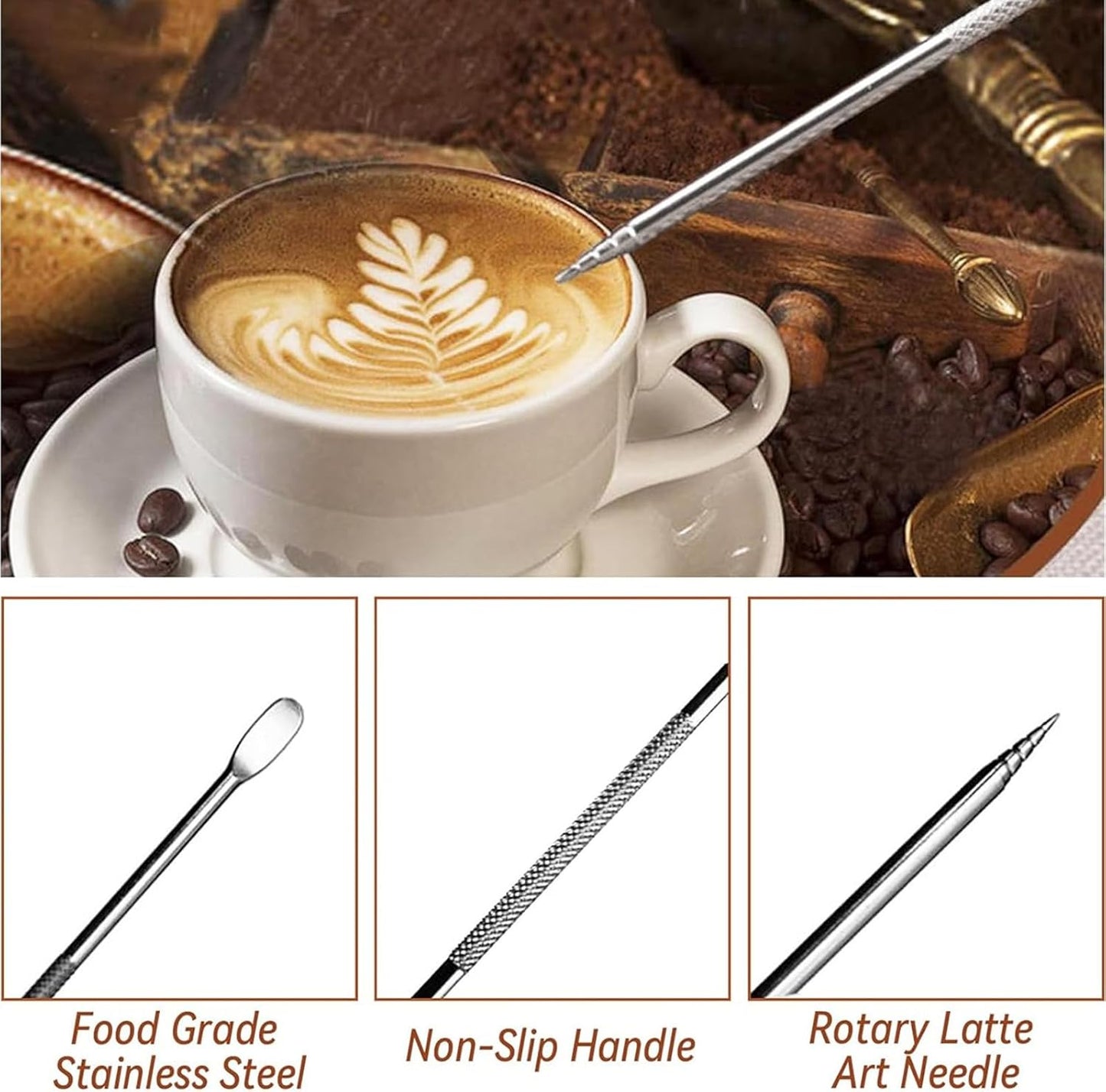 Coffee Tamper, 22 PCS Espresso Accessories Including 58mm Coffee Tamper WDT Tool Tamper Mat Coffee Stirrer Latte Art Pen Milk Frothing Pitcher Coffee Stencils