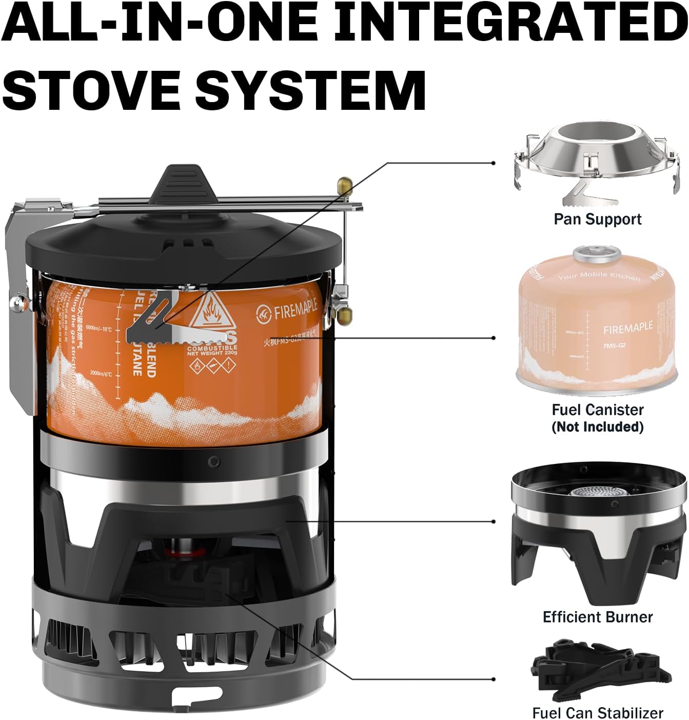 Fire-Maple Star X2 Pro Backpacking and Camping Stove-Fast Boiling, Compact and Efficient Camp Cooking Gear for Hiking, Trekking, Fishing, and Outdoor Adventures
