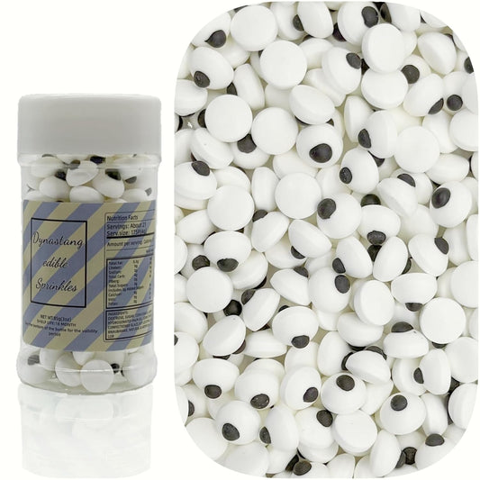 Dynastang 10mm Small Eyes Sprinkles Halloween Edible Eyes Cake Decoration Cupcake Toppers Cookie Decorating Perfect for Cakes, Cupcakes, Desserts Toppings 3OZ