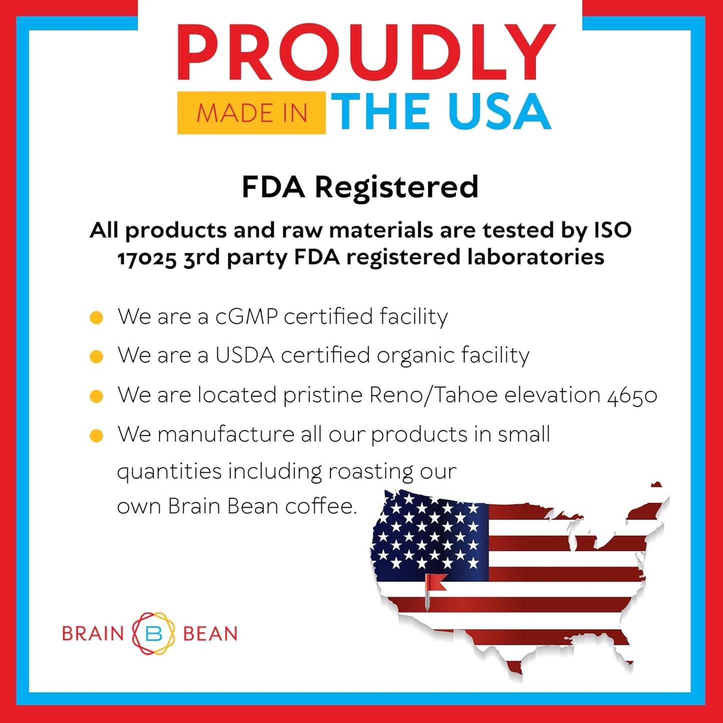 Brain Bean Zen-Blend Organic Coffee Whole Bean with Caprylic Acid MCT (C-8), A-GPC, L-Theanine & Ashwagandha Extract - Premium Grade Organic Coffee Beans for Focus & Calm Support (16 Oz)