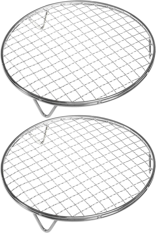 Cooling Rack - 10" & 8.3" 304 Stainless Steel Dish Rack for Cooking and Baking - Premium Steamer Rack, Canning Rack - Stackable Cake Cooling Rack - Set of 2