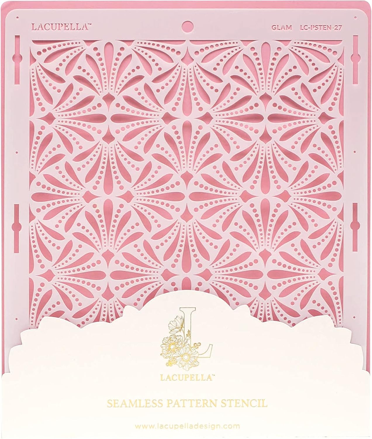 Cake Decorating Stencil for Tall Buttercream Cake, Royal Icing, Ganache, Paint, Airbrush (Glam)