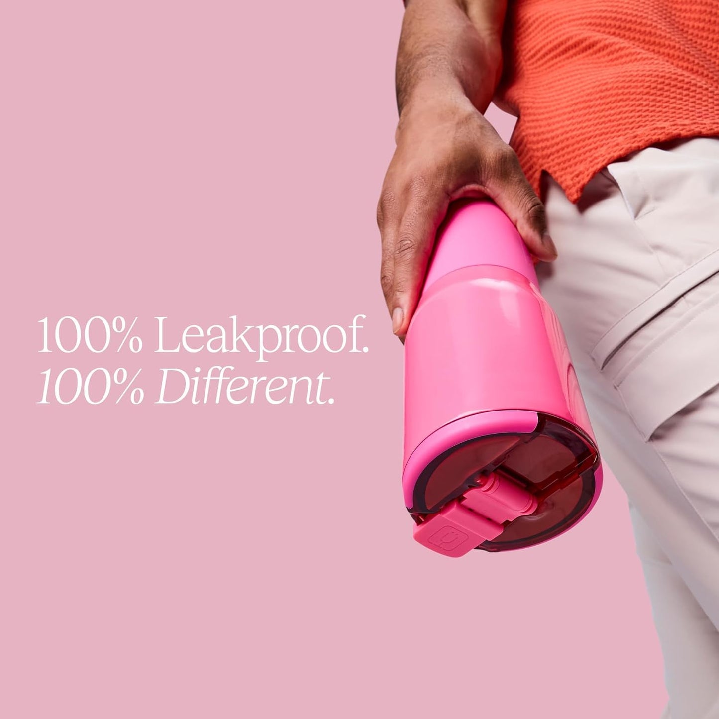 BrüMate Nav 35oz 100% Leak Proof Insulated Travel Tumbler with Magnetic BevLock™ Lid - Double Wall Cup-Holder Friendly Stainless Steel Mug (Neon Pink)