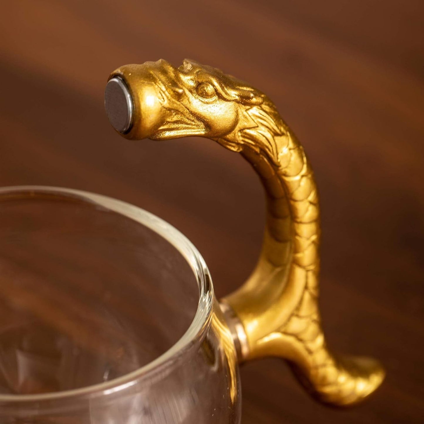 Glass Teapot Set with Infuser Semi Automatic Dragon Tea Set (Golden teapot)