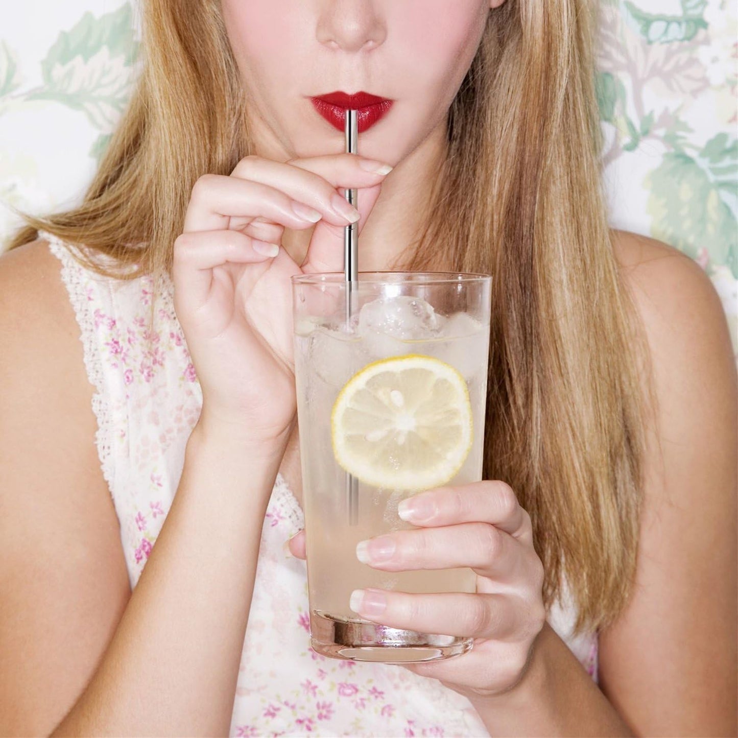 Set of 10 Stainless Steel Straws, HuaQi Straight Reusable Drinking Straws 10.5'' Long 0.24‘’ Dia for 30 oz Tumbler and 20 oz Tumbler, 2 Cleaning Brush Included (10 Straight Straw + 2 Brushes）