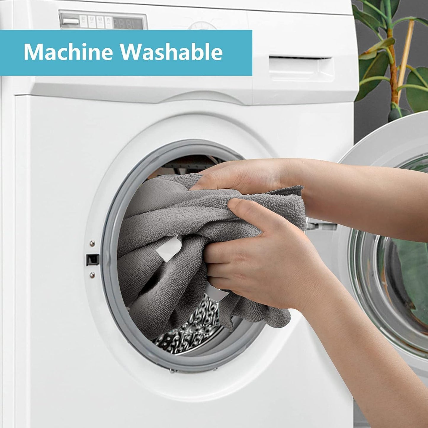 HOMEXCEL Grey Microfiber Cleaning Cloth,150 Pack Cleaning Rags, Cleaning Towels,11.5"X11.5" Shop Towels