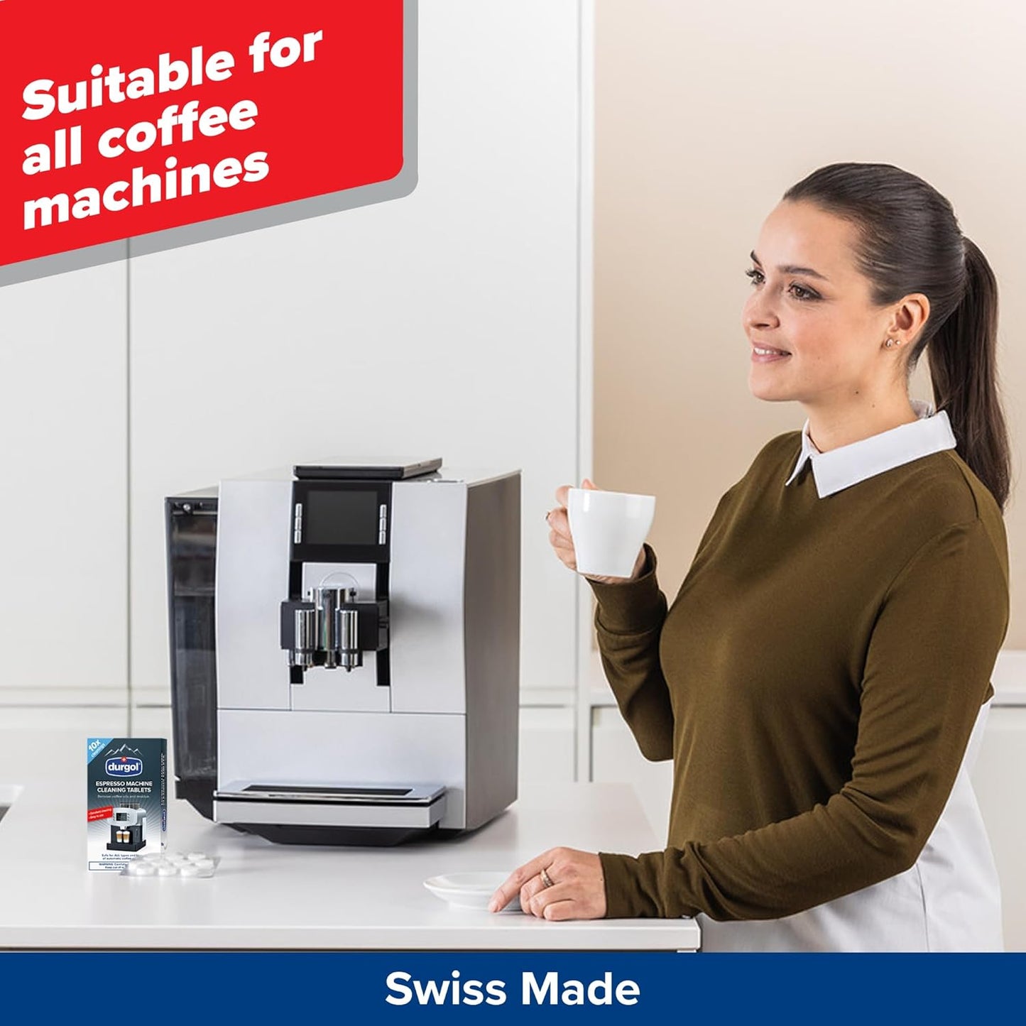 Durgol Espresso Machine and Coffee Maker Cleaning Tablets, 10 count