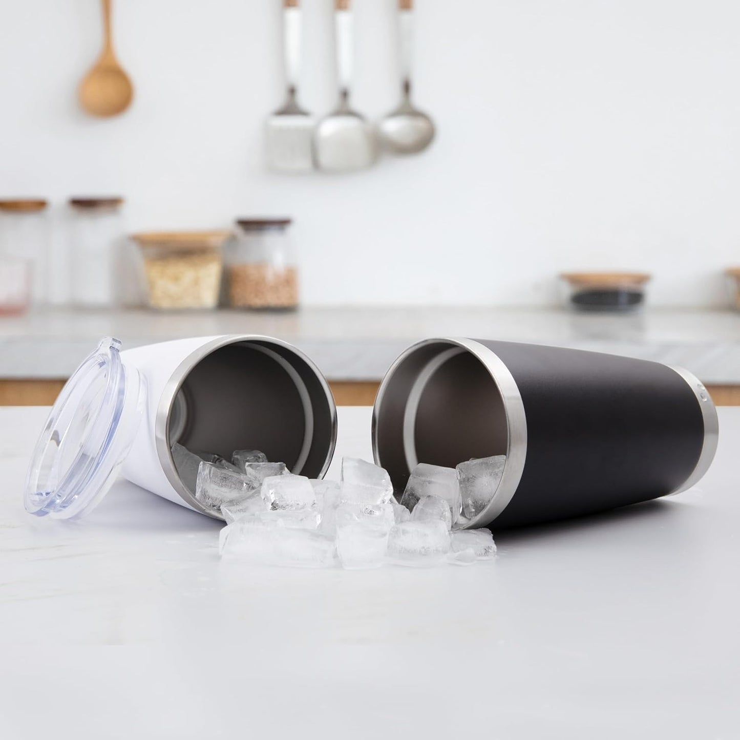 HASLE OUTFITTERS 20oz Stainless Steel Tumblers Bulk, Insulated Travel Cup with Lid, Double Wall Vacuum Coffee Mug for Cold & Hot Drinks 12 Pack, Light Purple