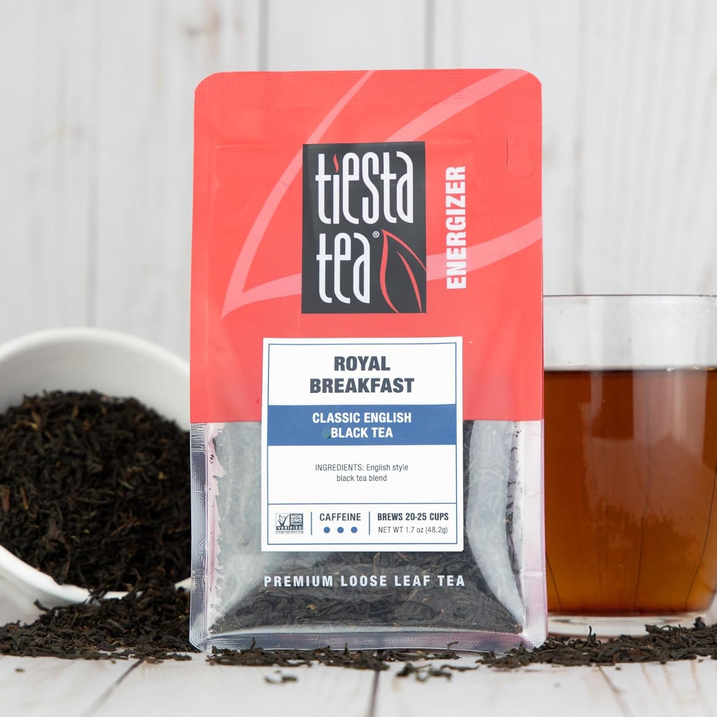 Tiesta Tea - Royal Breakfast, Loose Leaf, Classic English Black Tea, Premium Blend, High Caffeine Hot & Iced, Brews Up to 25 Cups, 1.7 Ounce Resealable Pouch