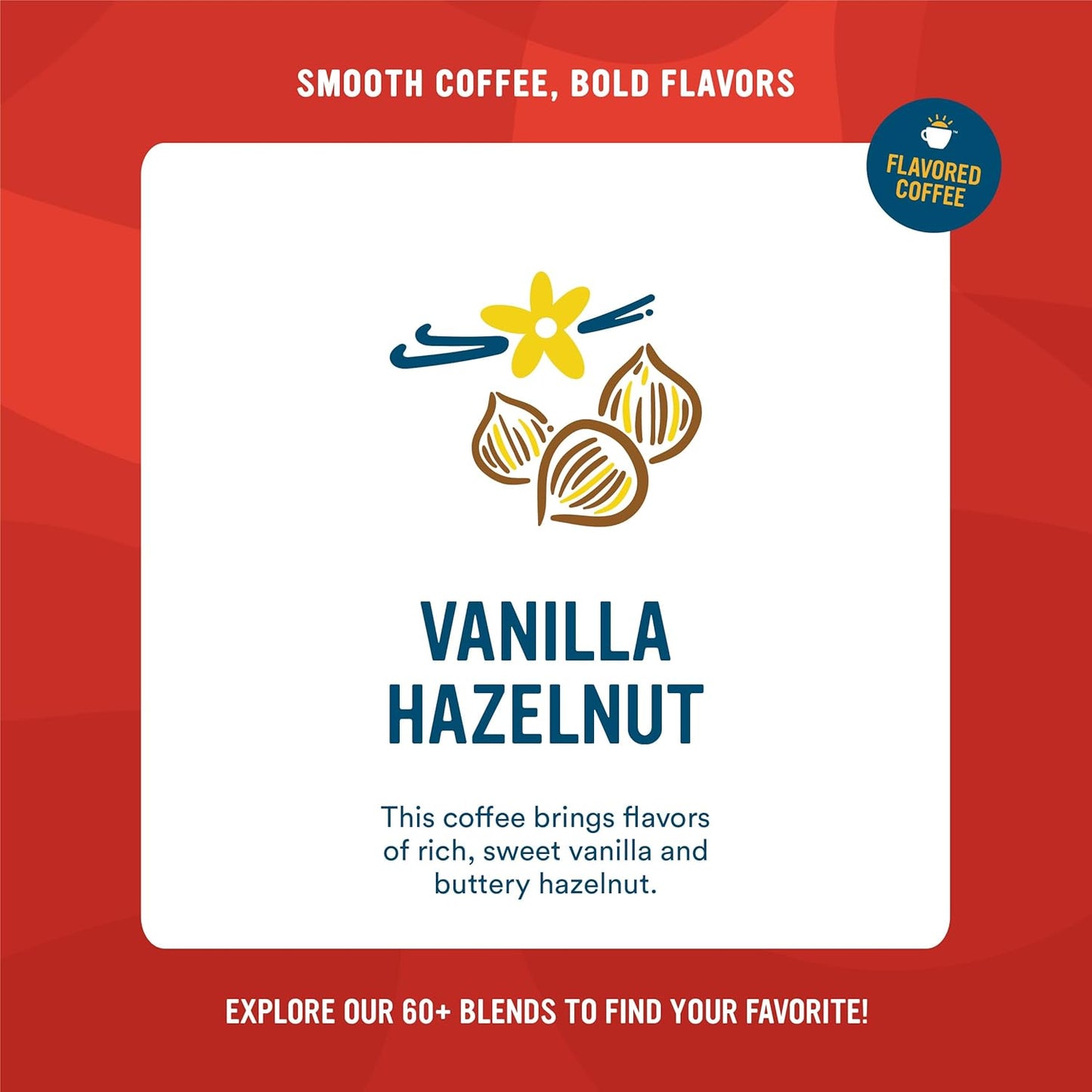 Cameron's Coffee Single Serve Pods, Flavored, Vanilla Hazelnut, 12 Count (Pack of 6)