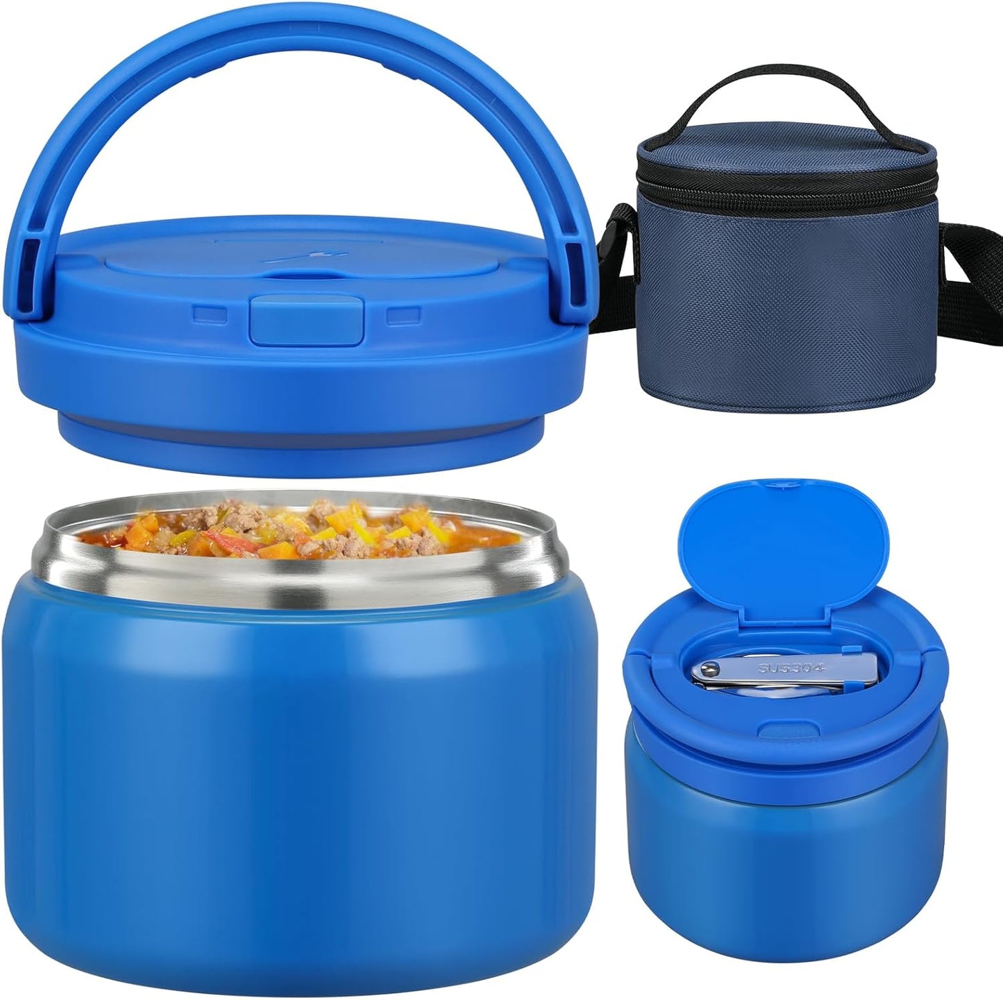 14oz Thermo Food Jar for Kids,Insulated Vacuum Food Jar for Hot & Cold Leak Proof Lunch Container Stainless Steel Wide Mouth Soup for School Travel