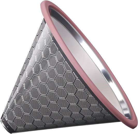 Compatible for Hario V60 & Chemex Pour Over Coffee Filters -MISETTO Reusable Stainless Steel - Best Coffee Maker and Bar Accessories