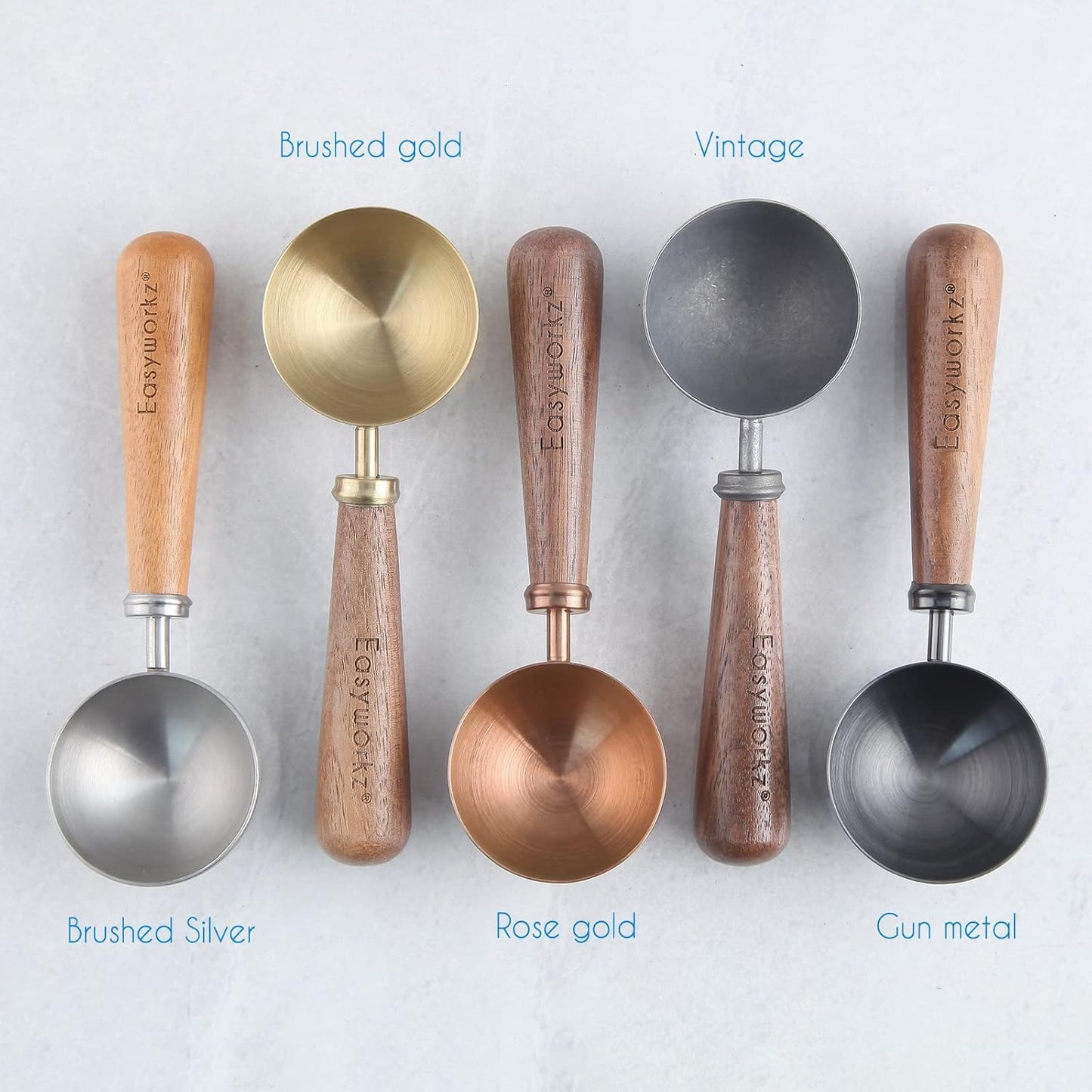 Easyworkz Retro Stainless Steel Coffee Spoon With Black Walnut Handle,10g - Measuring Spoon (Vintage)