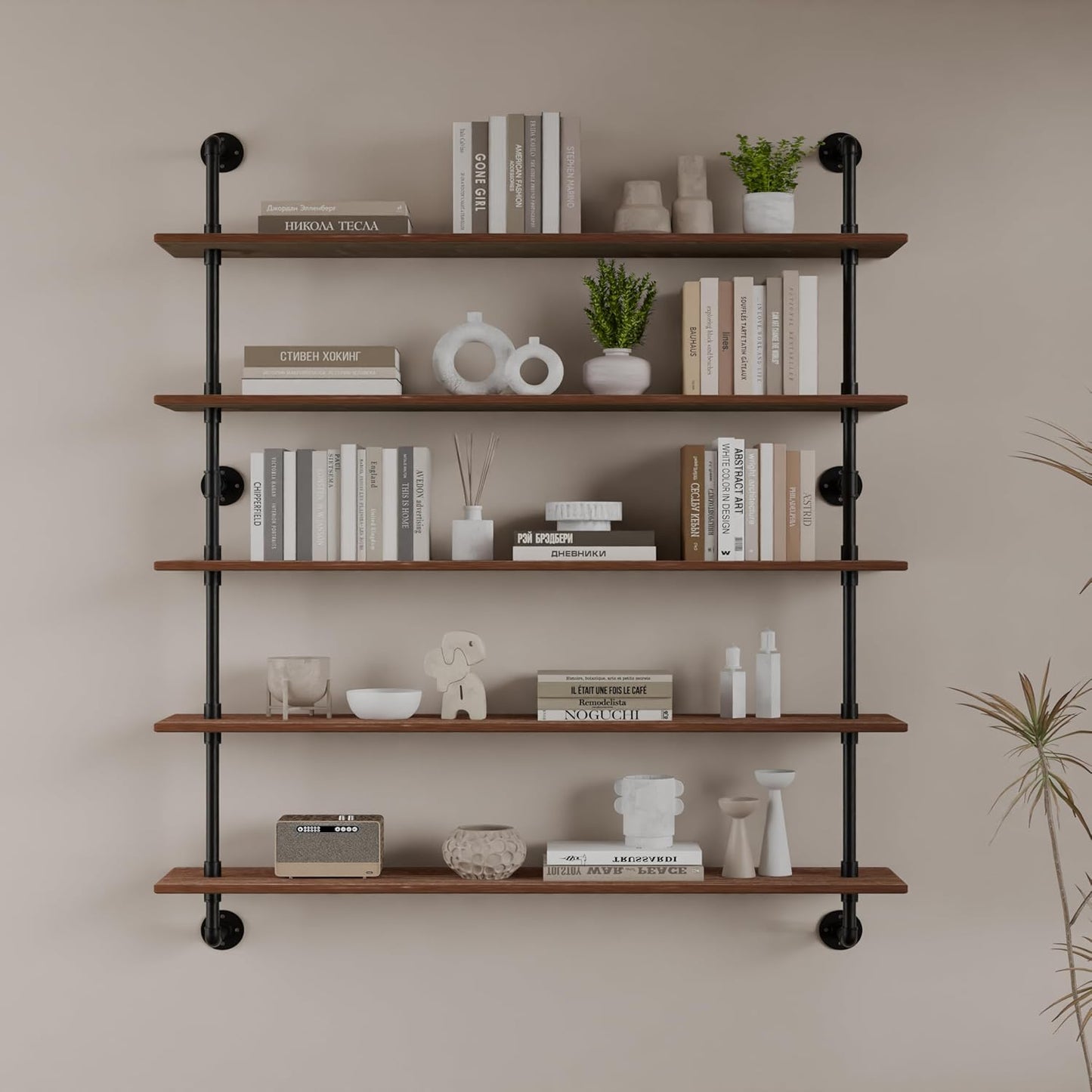 Floating Shelves for Wall Living Room Shelves Bookshelf Industrial Pipe Shelving Shelf Real Wood Planks 36 inch Rustic Wall Shelves Hanging Bookshelves Farmhouse Kitchen Bar Shelving