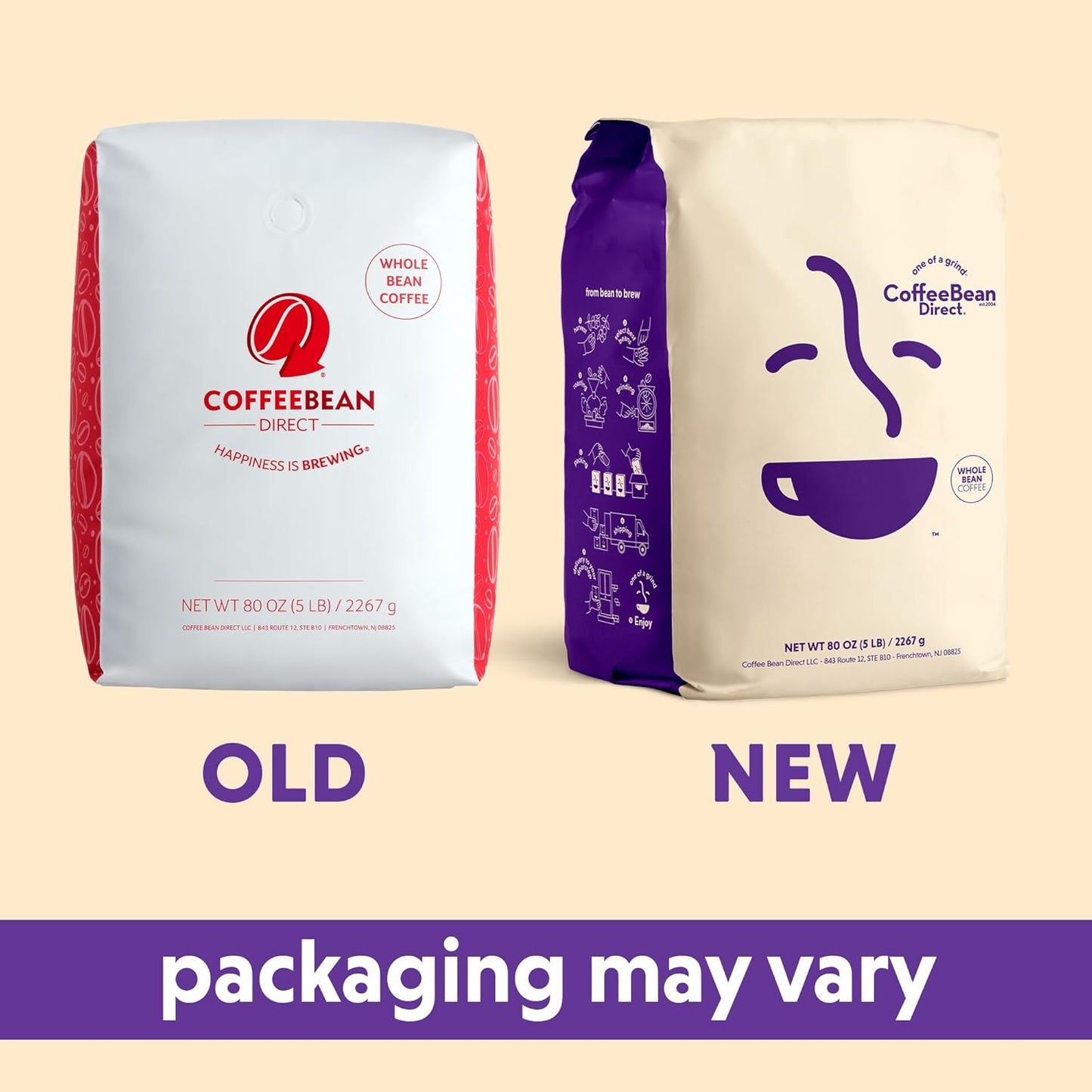 Coffee Bean Direct Dark Sumatra Mandheling, Whole Bean Coffee, Arabica Coffee, Dark Roast, 5 Pound Bag (Pack of 1)