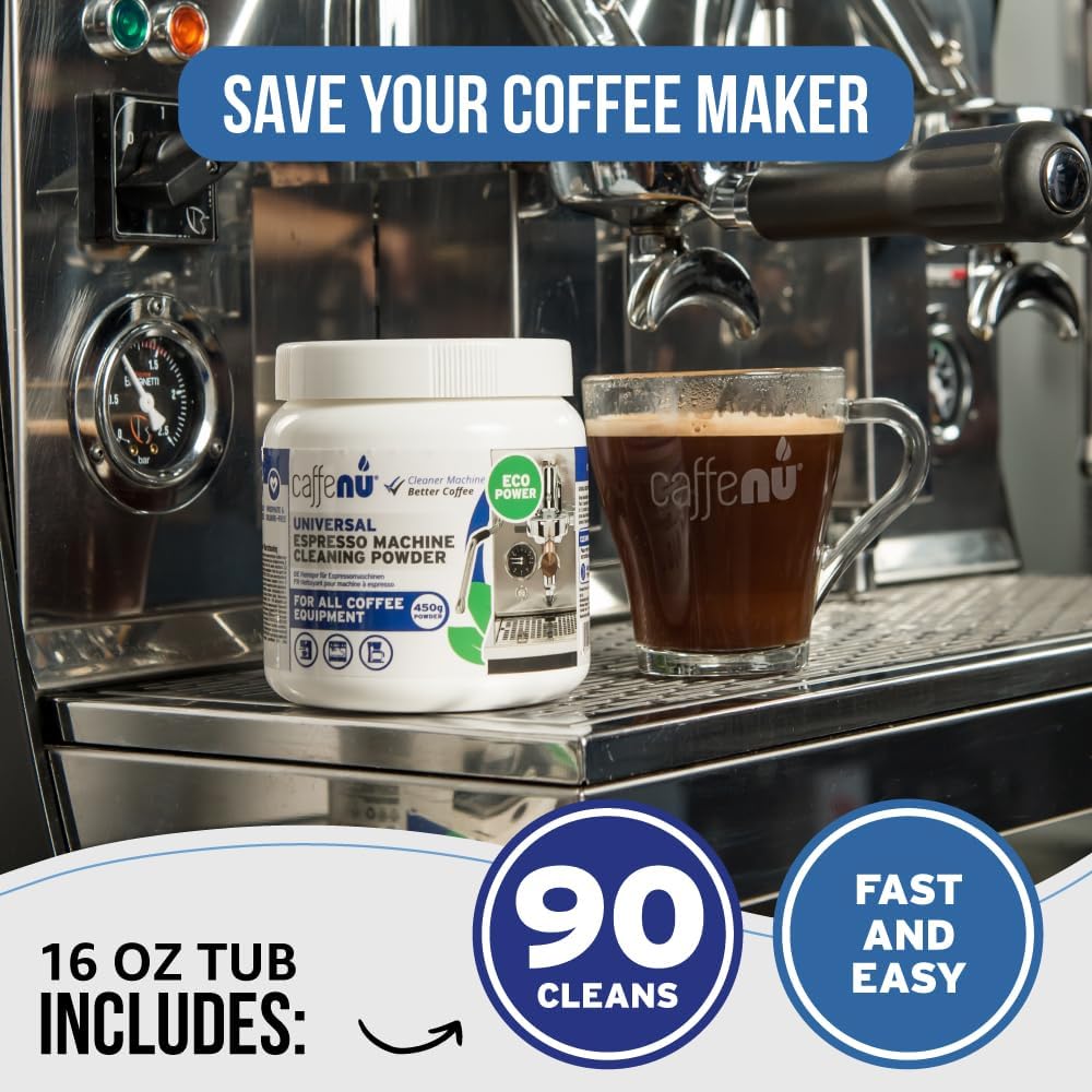 Coffee Machine Cleaner Powder 450G - Espresso Machine Cleaner for Group Head - Commercial Machine Cleaning Formula - Complete Your Barista Accessories Collection