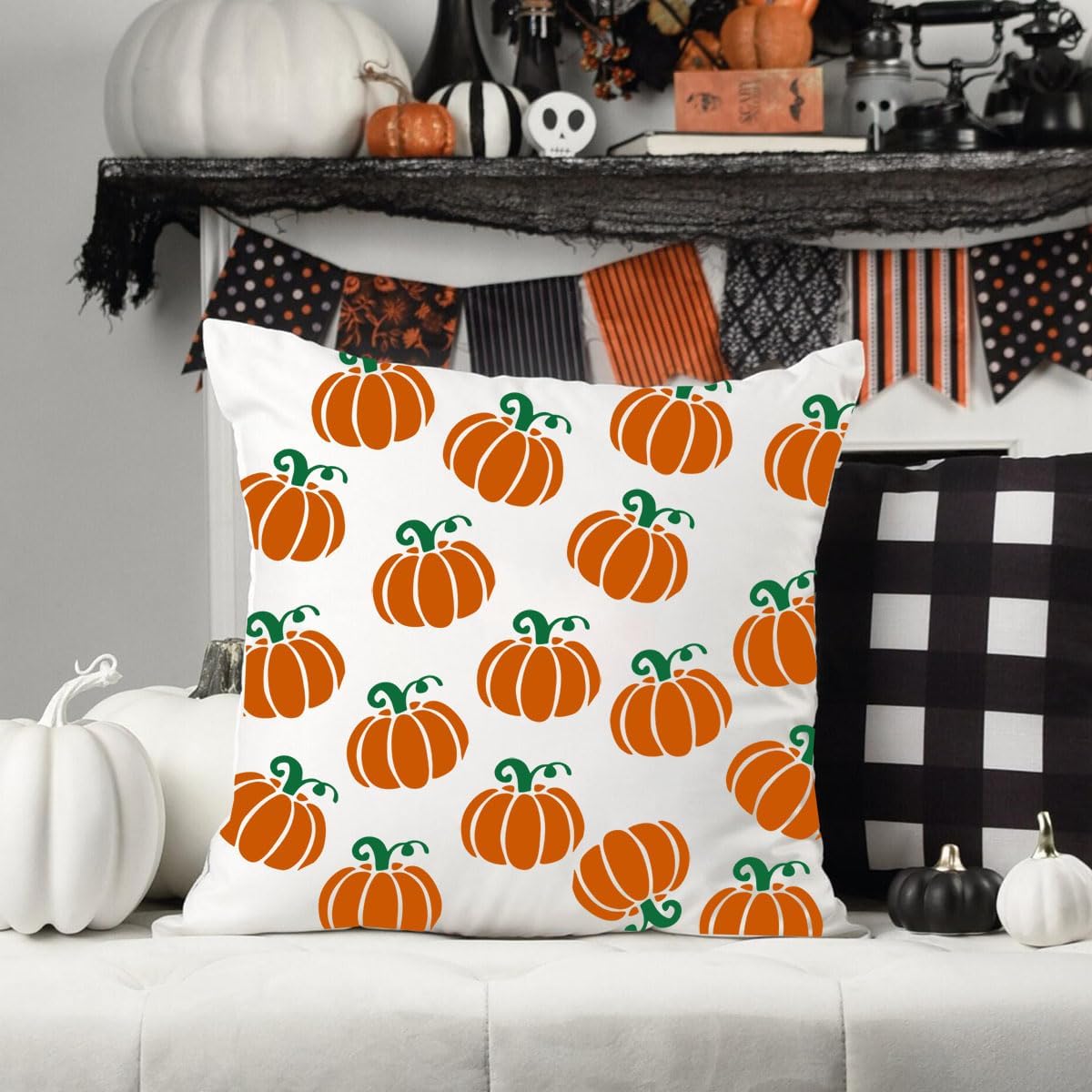 3inch Fall Stencils for Painting on Wood 56pcs Pumpkin Stencil Autumn Leaf Turkey Scarecrow Gnome Draw Templates for Wood Signs DIY Crafts Canvas Tier Tray Decor