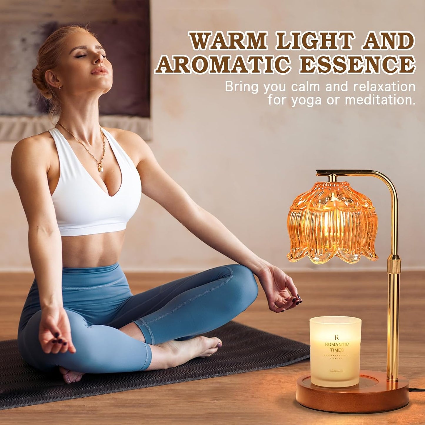Candle Warmer Lamp with Timer, Christmas Birthday Gifts for Women Mom, House Warming New Home Room Decor, Height AdjustableCandle Heater Lamps for Jar Scented Candles with 2 Bulbs