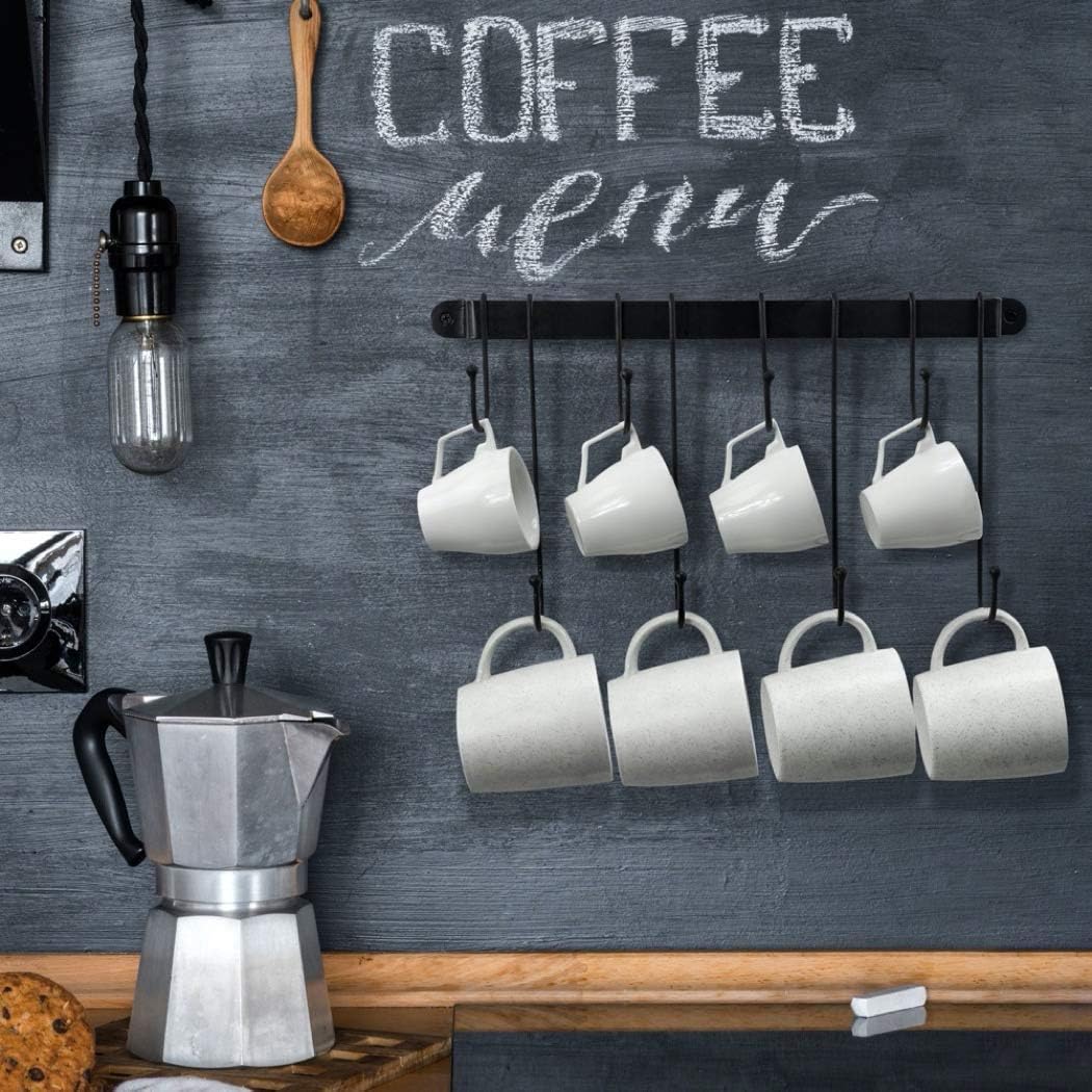 AJART Coffee Bar Decor Mug Holder: 17" Coffee Cup Rack for Home Kitchen Office Dining Room Cafe Bar