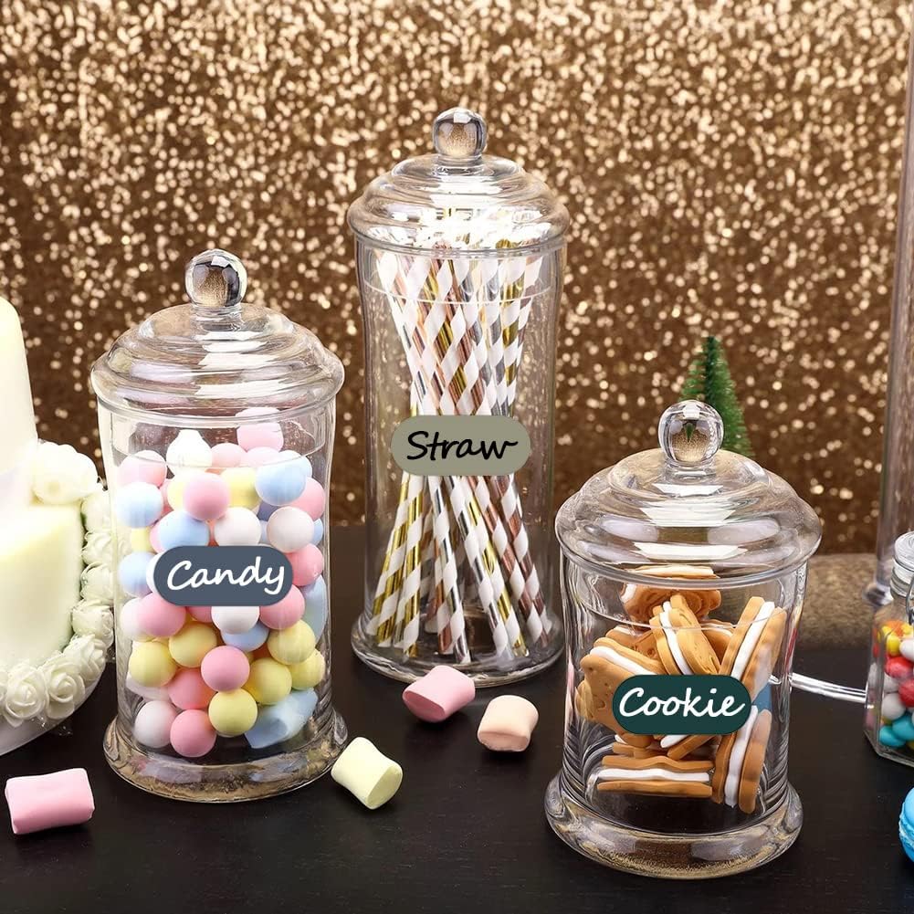 180Pcs Removable Labels for Jars Waterproof Self Adhesive Kitchen Label Stickers for Food Storage Containers, Home and Pantry Organization,2 Marker Pens Included