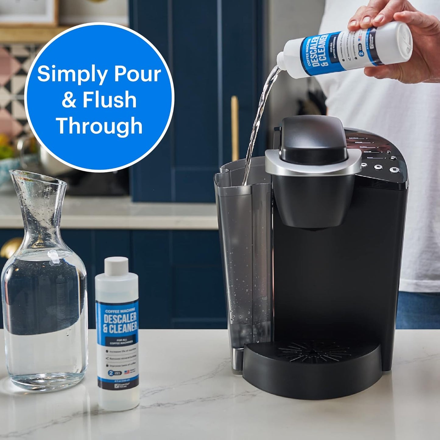 Descaling Solution (6 Uses) Coffee Machine Descaler Cleaner | Compatible with Breville Keurig Nespresso Delonghi & More | Liquid To Descale Automatic Coffee Makers & Espresso Machines 3 pack