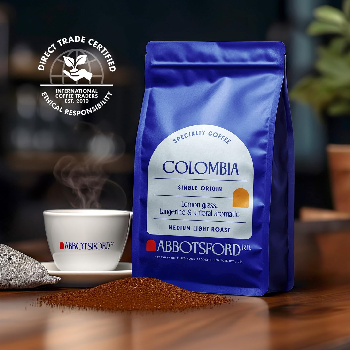 Colombia Ground Coffee, Single Origin Medium-Light Roast Coffee with Lemongrass, Tangerine & Floral Aromatic Notes, Colombian Specialty 12oz Bag, Suitable for Coffee Enthusiasts