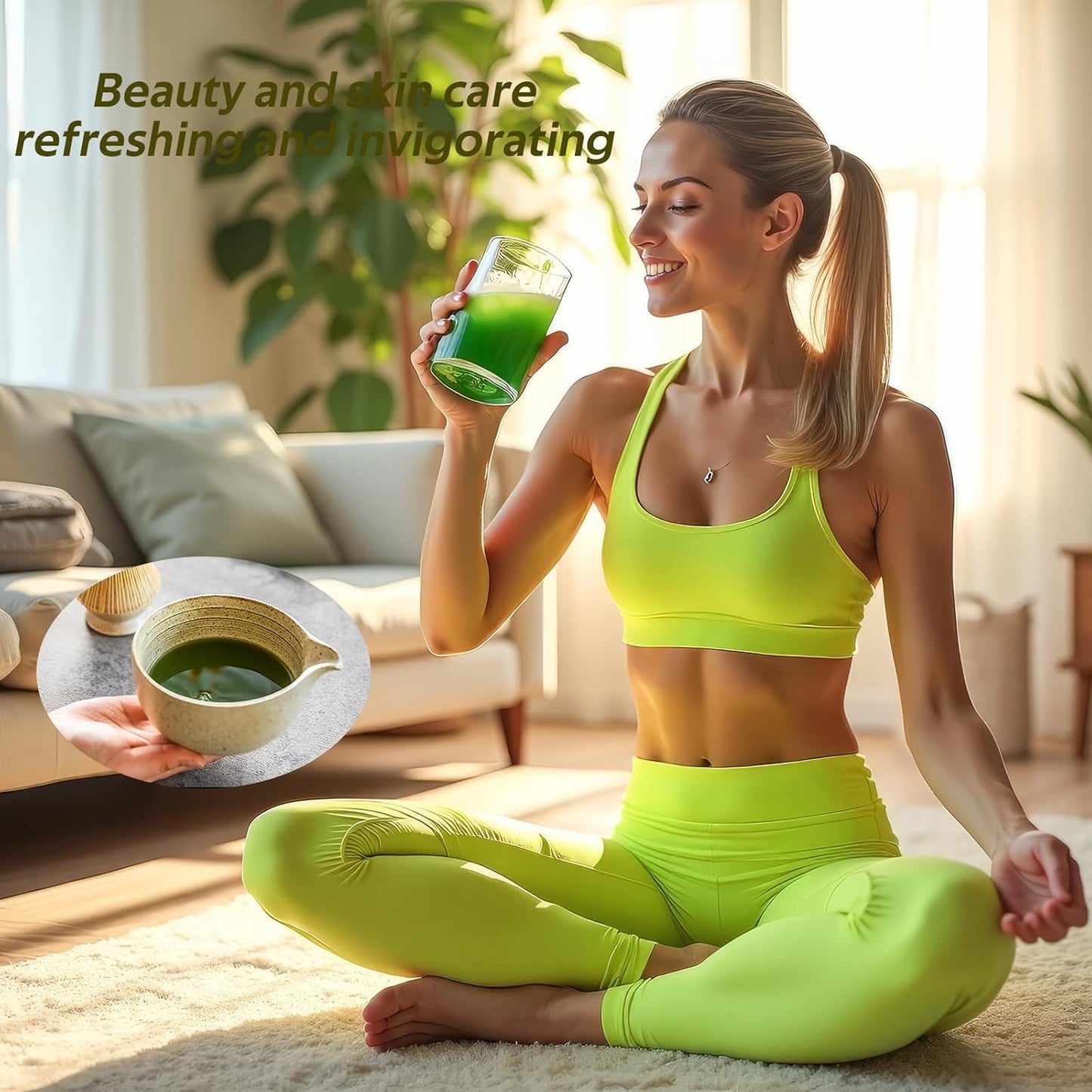 Matcha Set - Match Bowl with Spout and Whisk, 14 OZ, Matcha Scoop, Matcha Whisk and Holder, Matcha Sifter - 5pc Perfect Matcha Kit for Matcha Tea Ceremony (Mottled vintage)