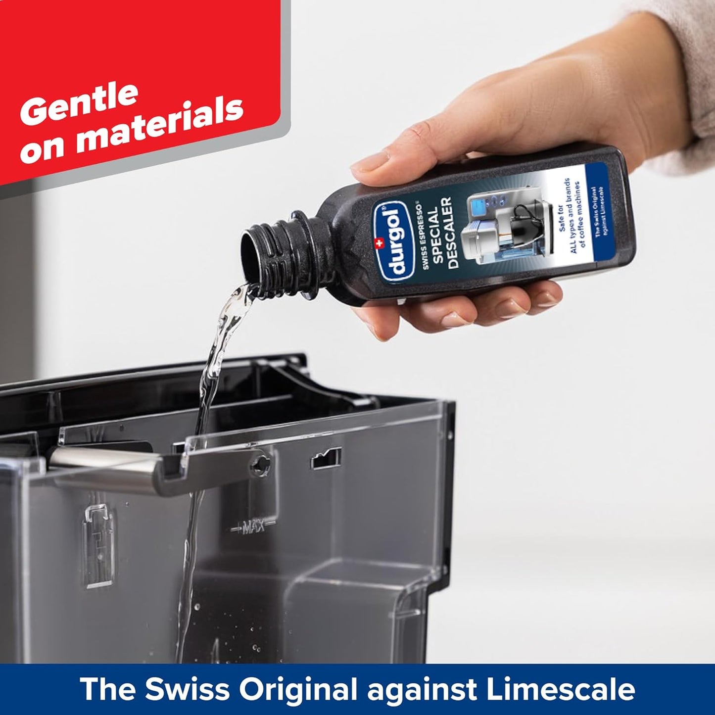Durgol Swiss Espresso, Descaler and Decalcifier for All Brands of Espresso Machines and Coffee Makers, 4.2 Fluid Ounces (Pack of 4)