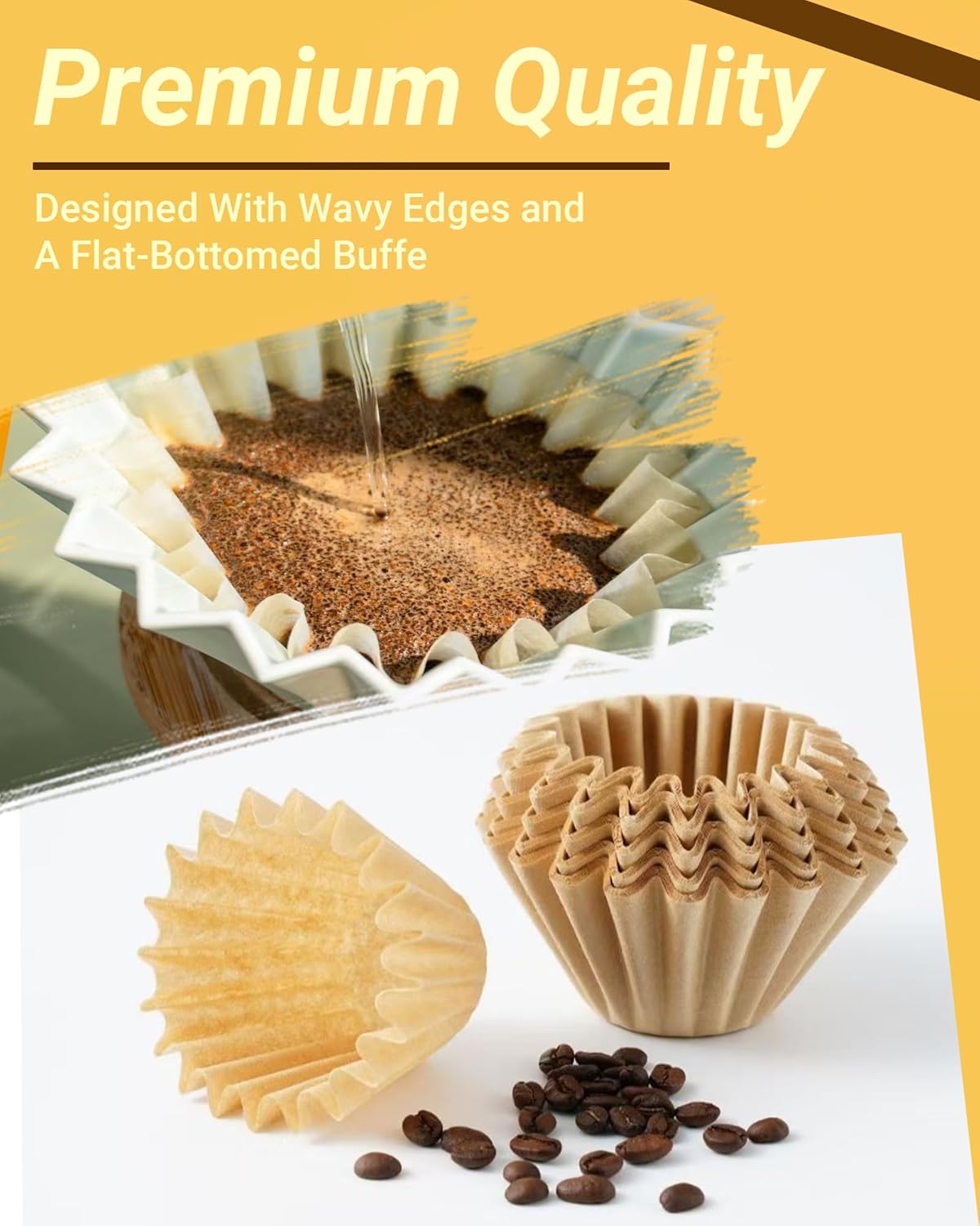 100 Pcs Unbleached Coffee Filters for 1-2 Cup Brewers, Small Disposable Paper Filters - 2-in-1 Stainless Steel Scoop & Clip, Compatible with Single Serve Pots & Travel Makers