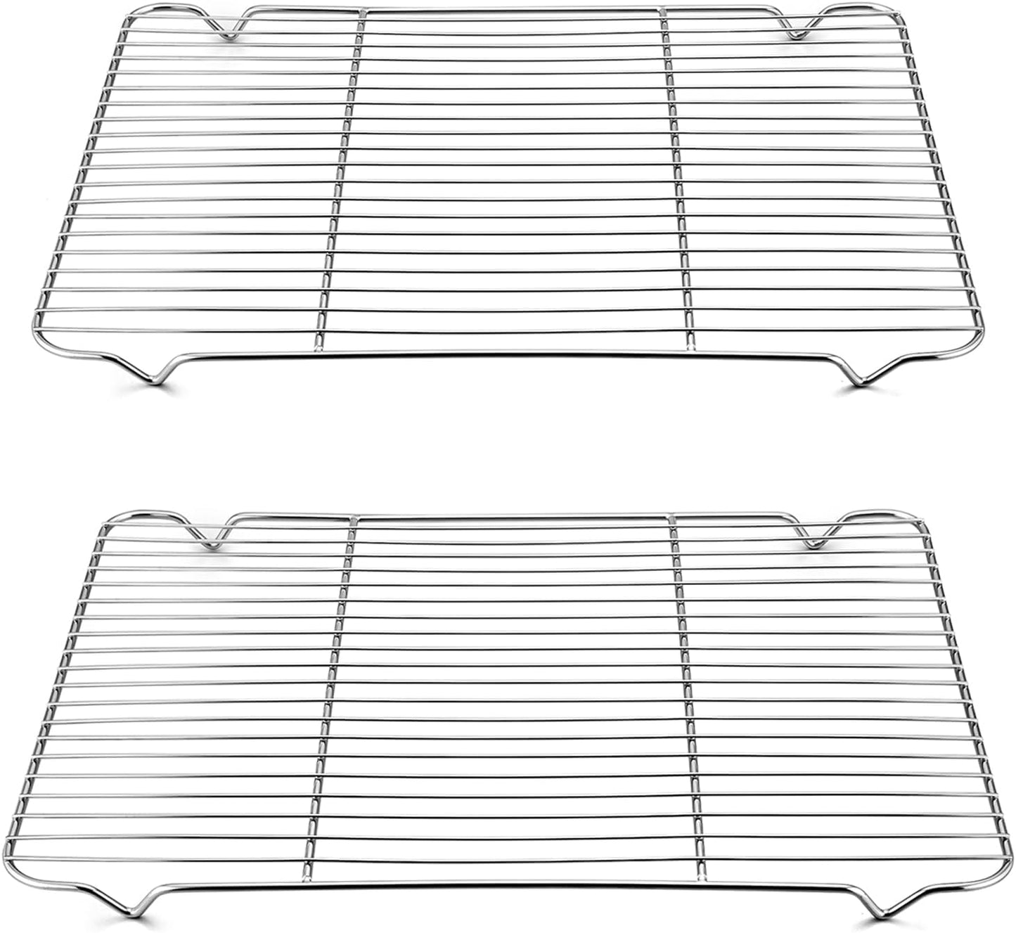 TeamFar Cooling Rack, 16.6” x 11.45” Stainless Steel Wire Baking Rack for Cooking Roasting Grilling, Fit for Oven Pan, Oven & Dishwasher Safe, Non-toxic & Heavy-Duty, 2PCS