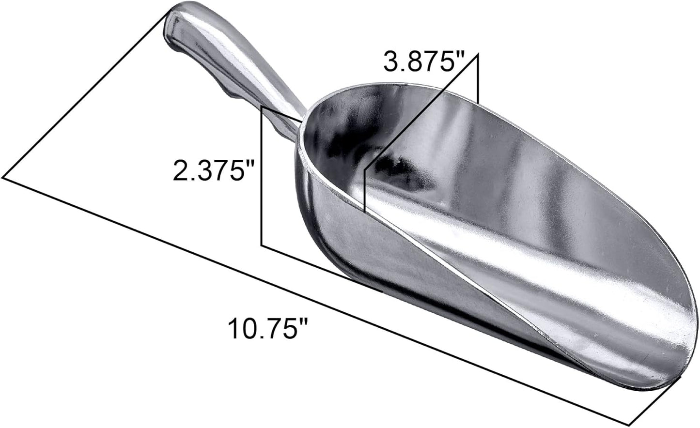 Amazing Abby - Elsa - 24-Ounce Aluminum Ice Scoops (Set of 2), Cast Aluminum Utility Scoops, Food-Grade, Good for Home and Commercial Use, NOT Dishwasher-Safe, Hand-Wash Recommended