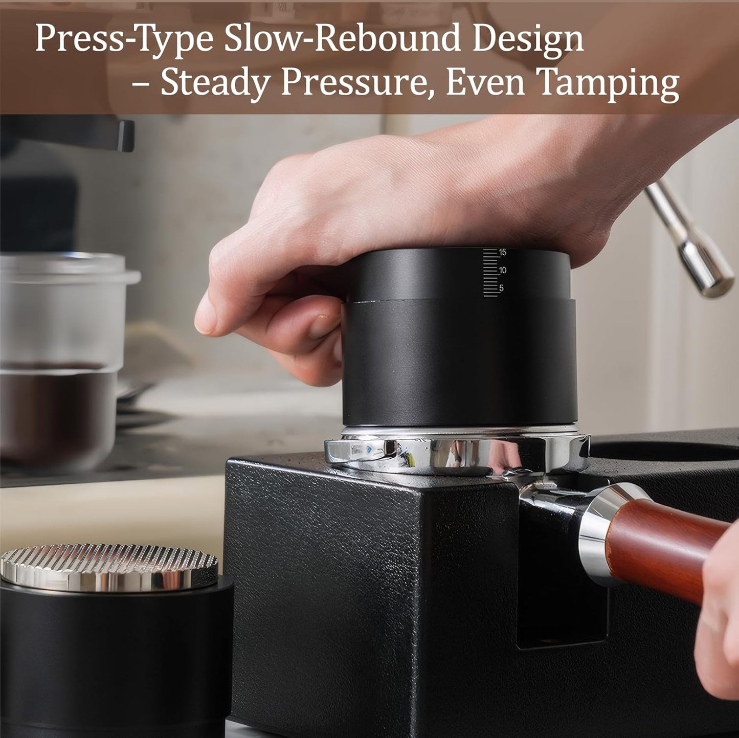 53MM Espresso Accessories - WDT Tool, Coffee Distributor & Tamper set with 3-in-1 Design, 304 Stainless Steel Premium Coffee Accessories for Home Baristas & Beginners