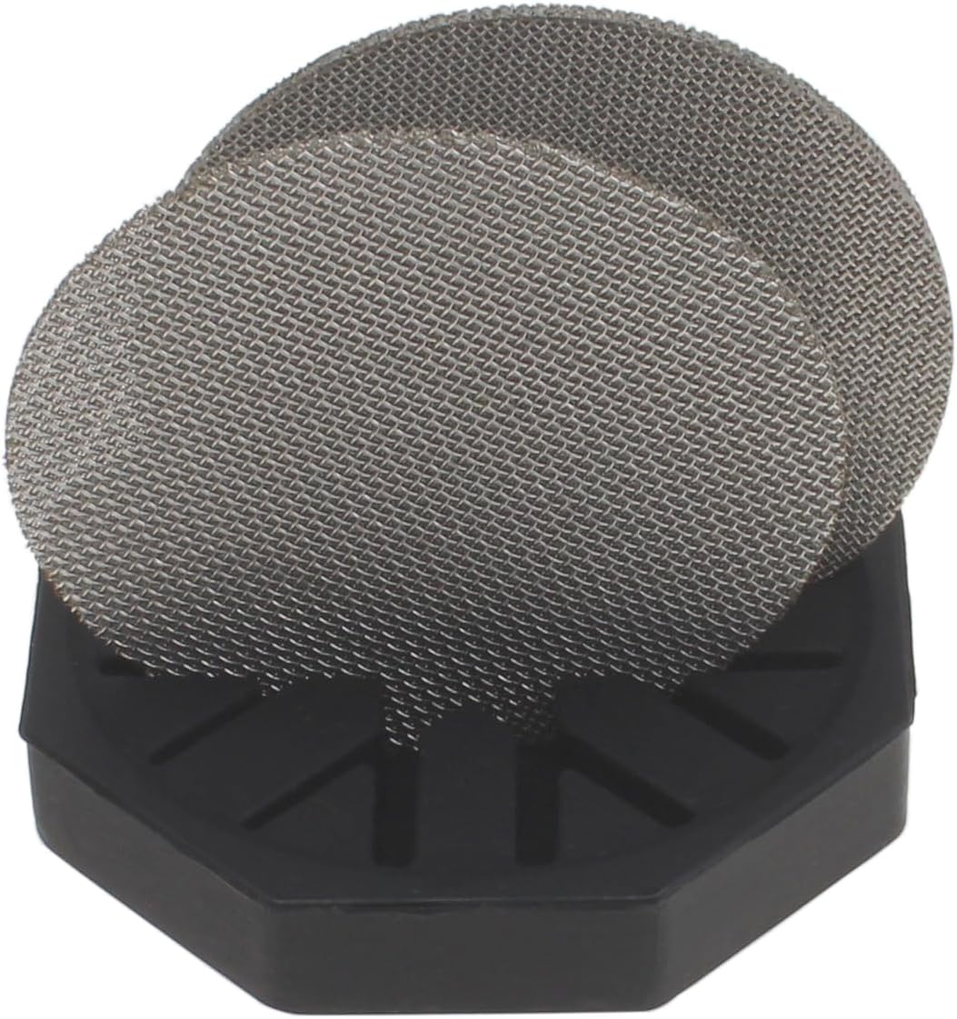 53.5mm Puck Screen Stainless Steel Espresso Puck Screen Coffee Filter Mesh with Silicone Holder Compatible with Espresso Machine 54mm Portafilter Basket (2pcs)