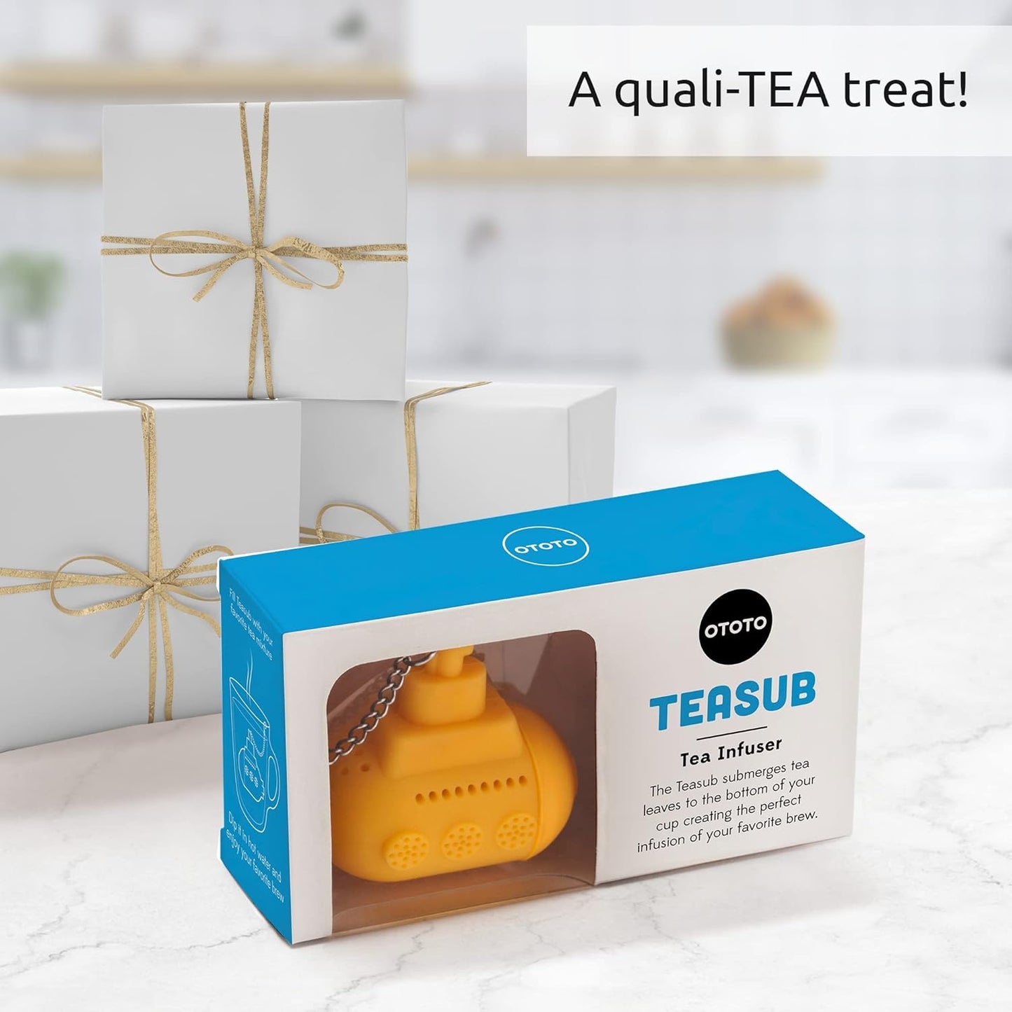 OTOTO Cute Tea Infuser - Loose Leaf Tea Steeper, Tea Accessories, Tea Diffusers, Tea Infuser for Loose Leaf Tea, Tea Strainers, Cute Gifts, Tea Gift Set, Kitchen Gifts, Cooking Gadgets